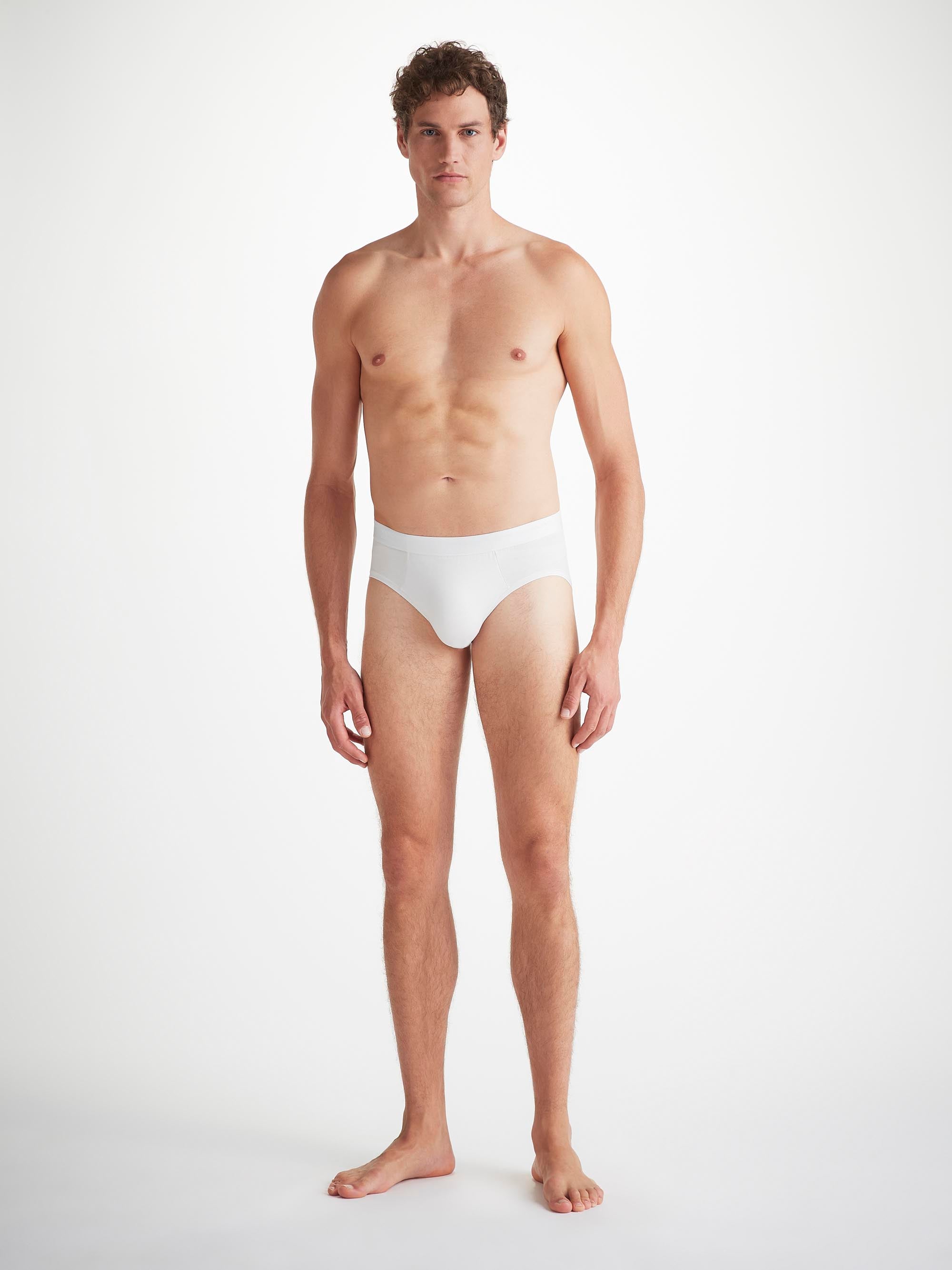 Men s Briefs Jack Pima Cotton Stretch White