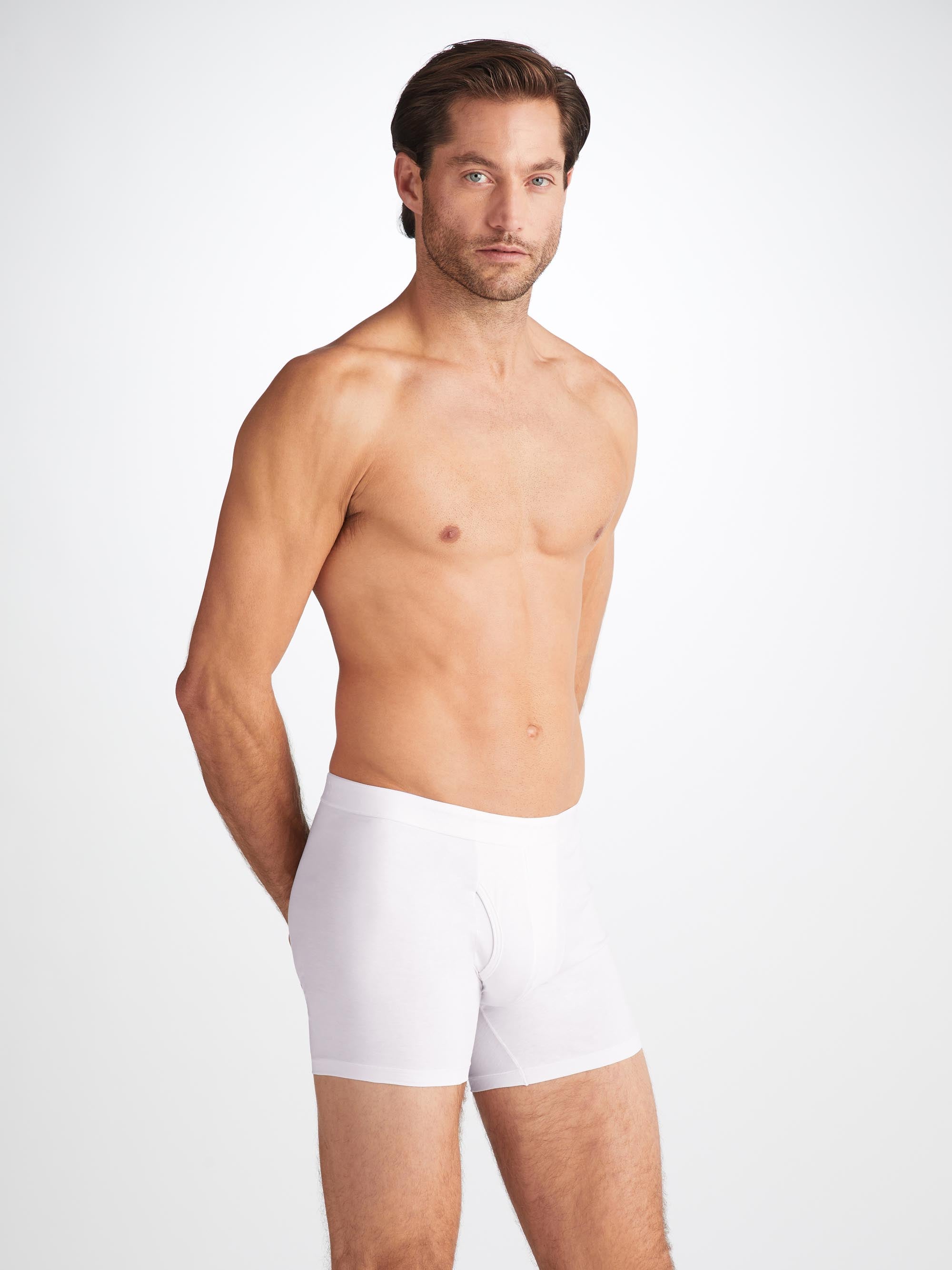 Men's Trunks Jack Pima Cotton Stretch White