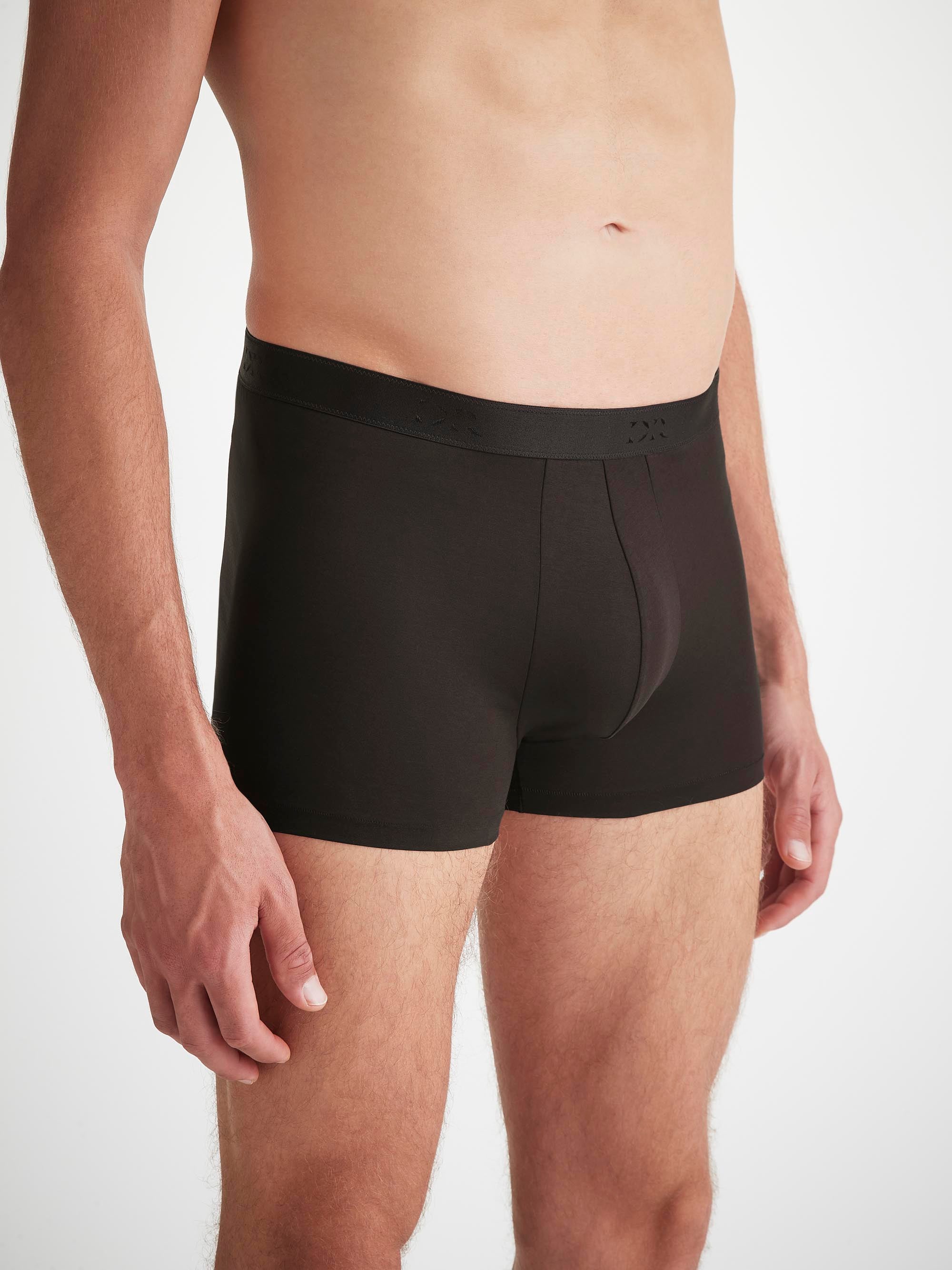 Men's Boxer Briefs Jack Pima Cotton Stretch Black