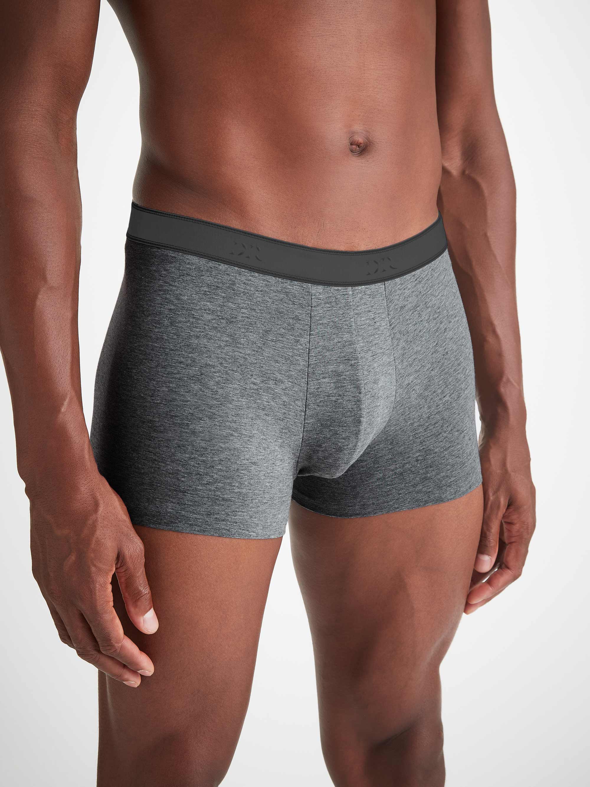 Men's Boxer Briefs Jack Pima Cotton Stretch Charcoal