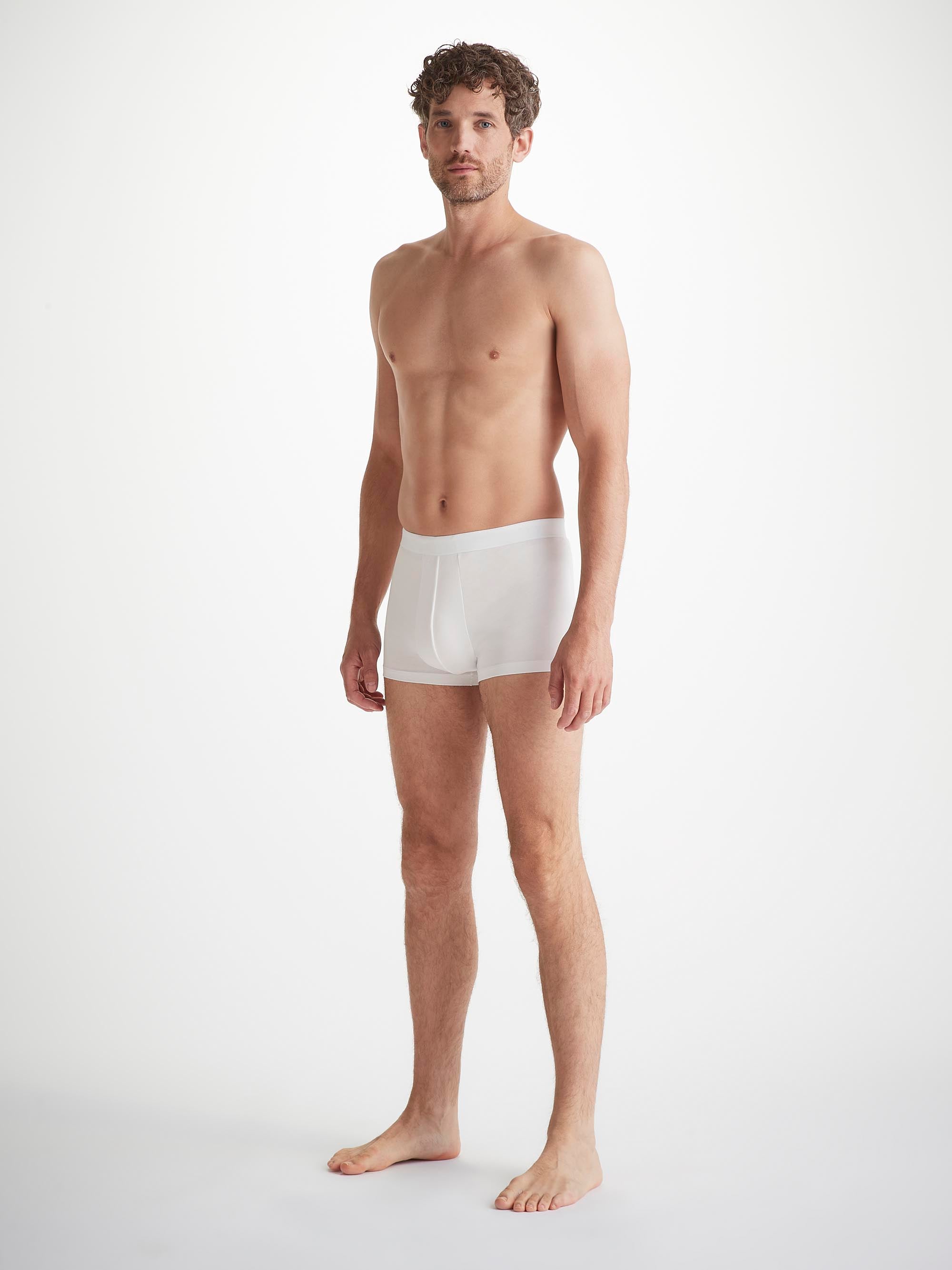 Men's Boxer Briefs Jack Pima Cotton Stretch White