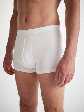 Men's Boxer Briefs Jack Pima Cotton Stretch White