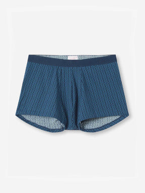 Men's Boxer Briefs Geometric Pima Cotton Stretch Navy