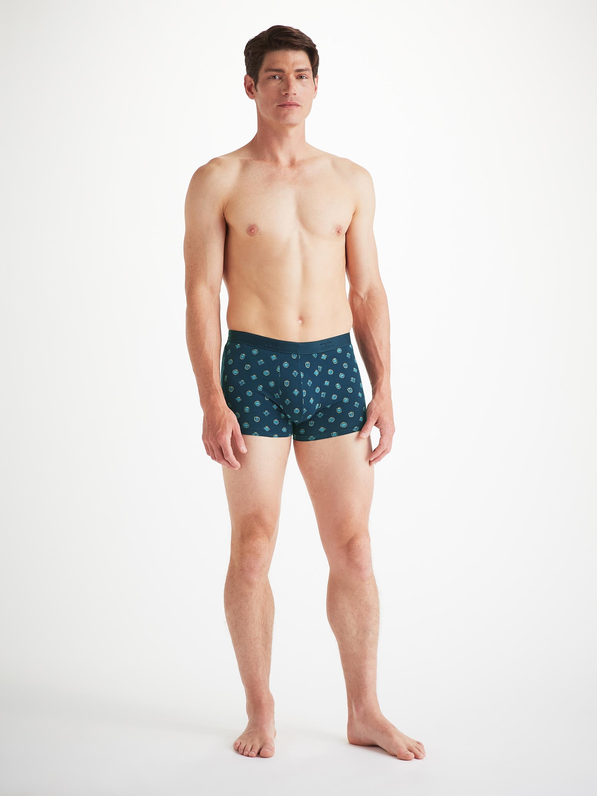 Men's Boxer Briefs Medalion Pima Cotton Stretch Navy