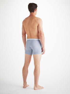 Men's Trunks Ethan Micro Modal Stretch Light Blue Marl