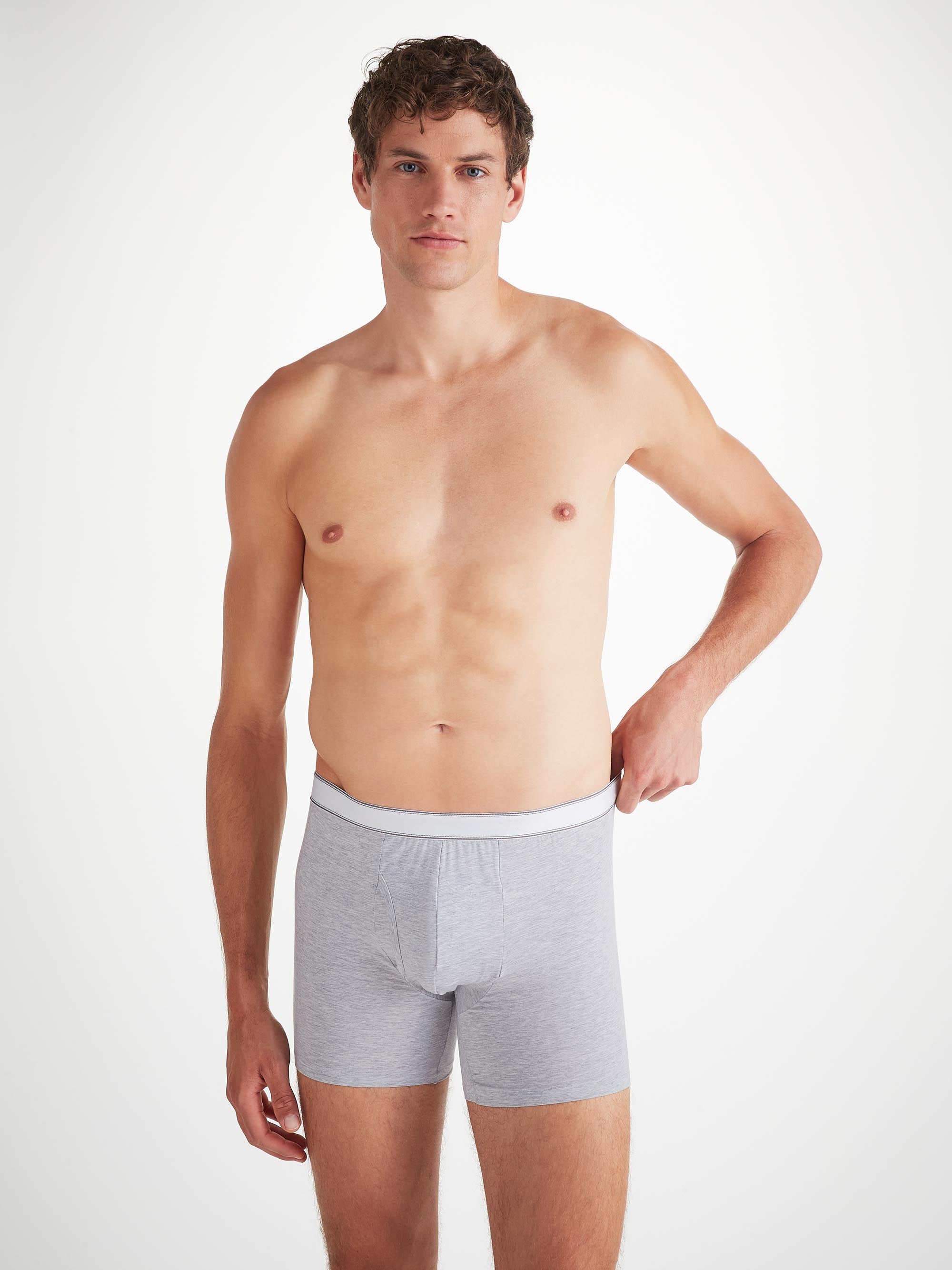 Men's Trunks Ethan Micro Modal Stretch Silver Marl