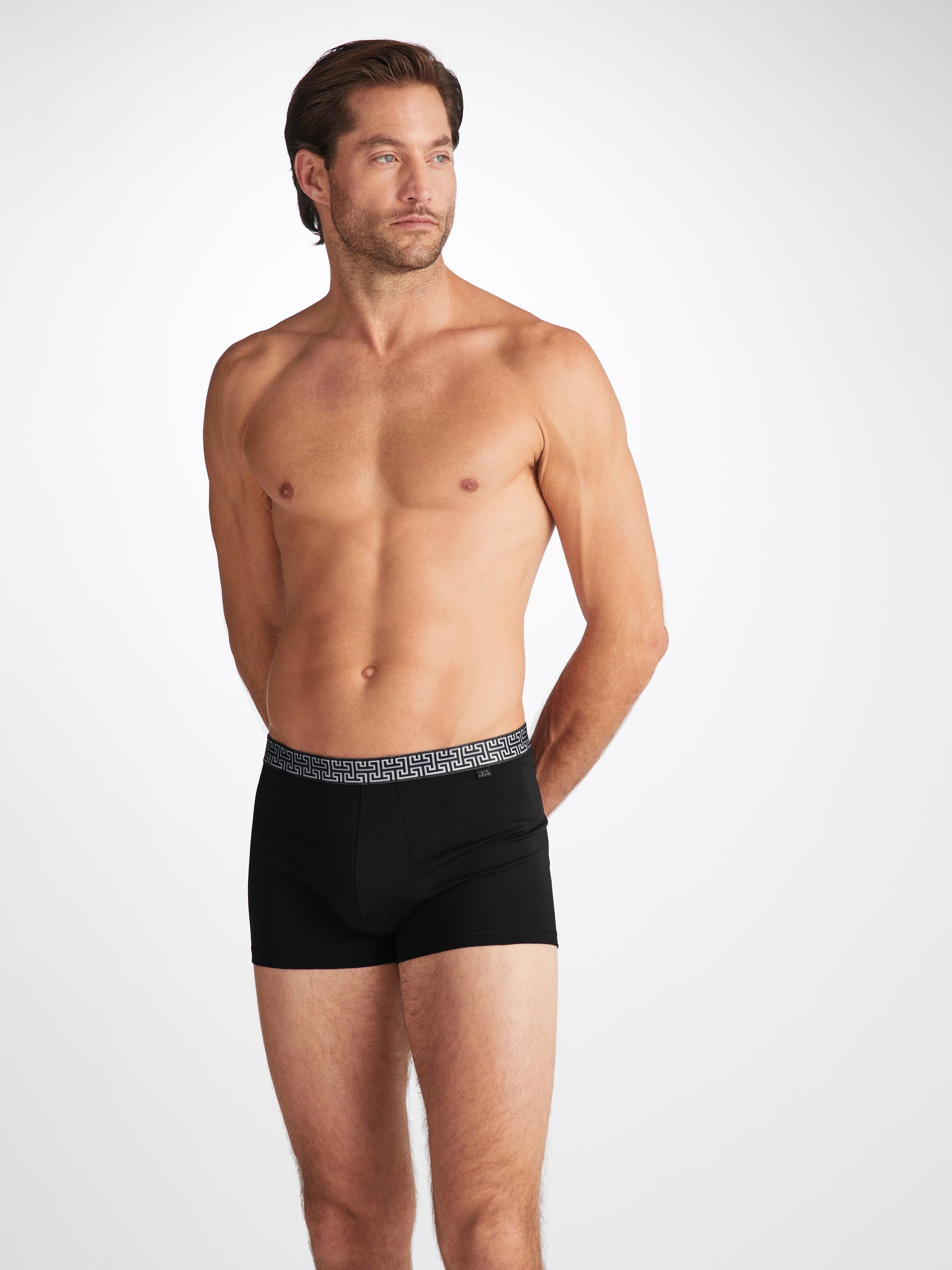 Men's Boxer Briefs Band 63 Pima Cotton Stretch Black