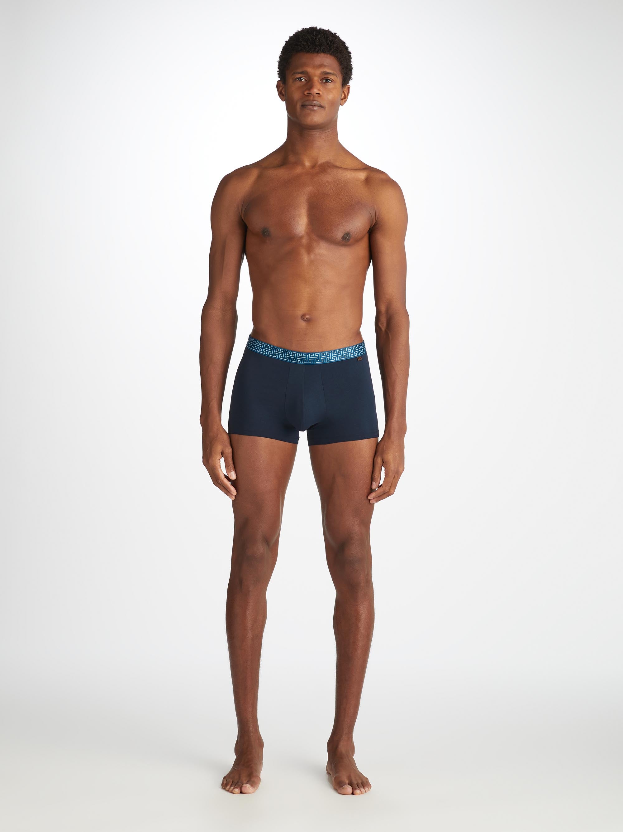 Men's Boxer Briefs Band 63 Pima Cotton Stretch Navy