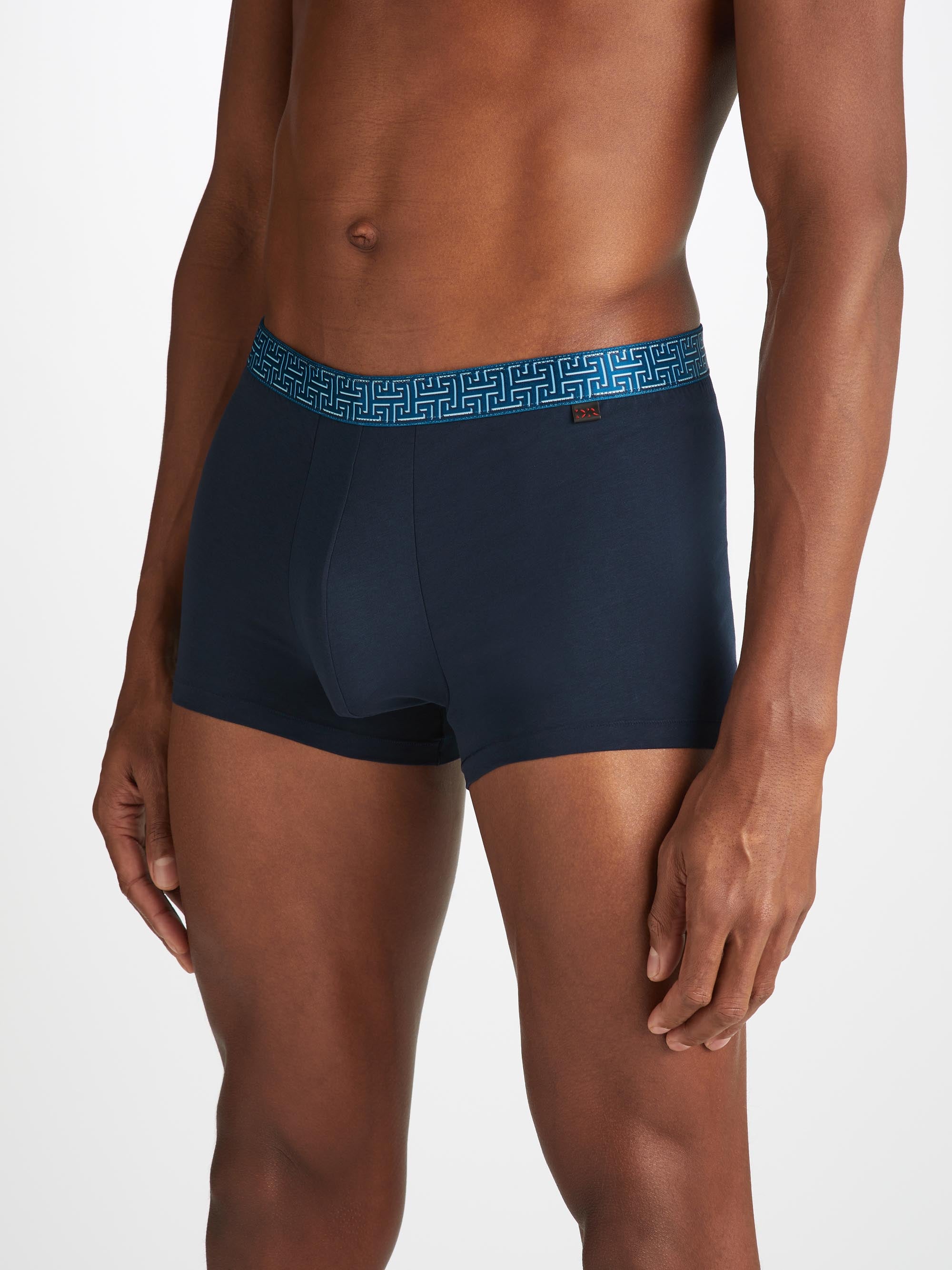 Men's Boxer Briefs Band 63 Pima Cotton Stretch Navy