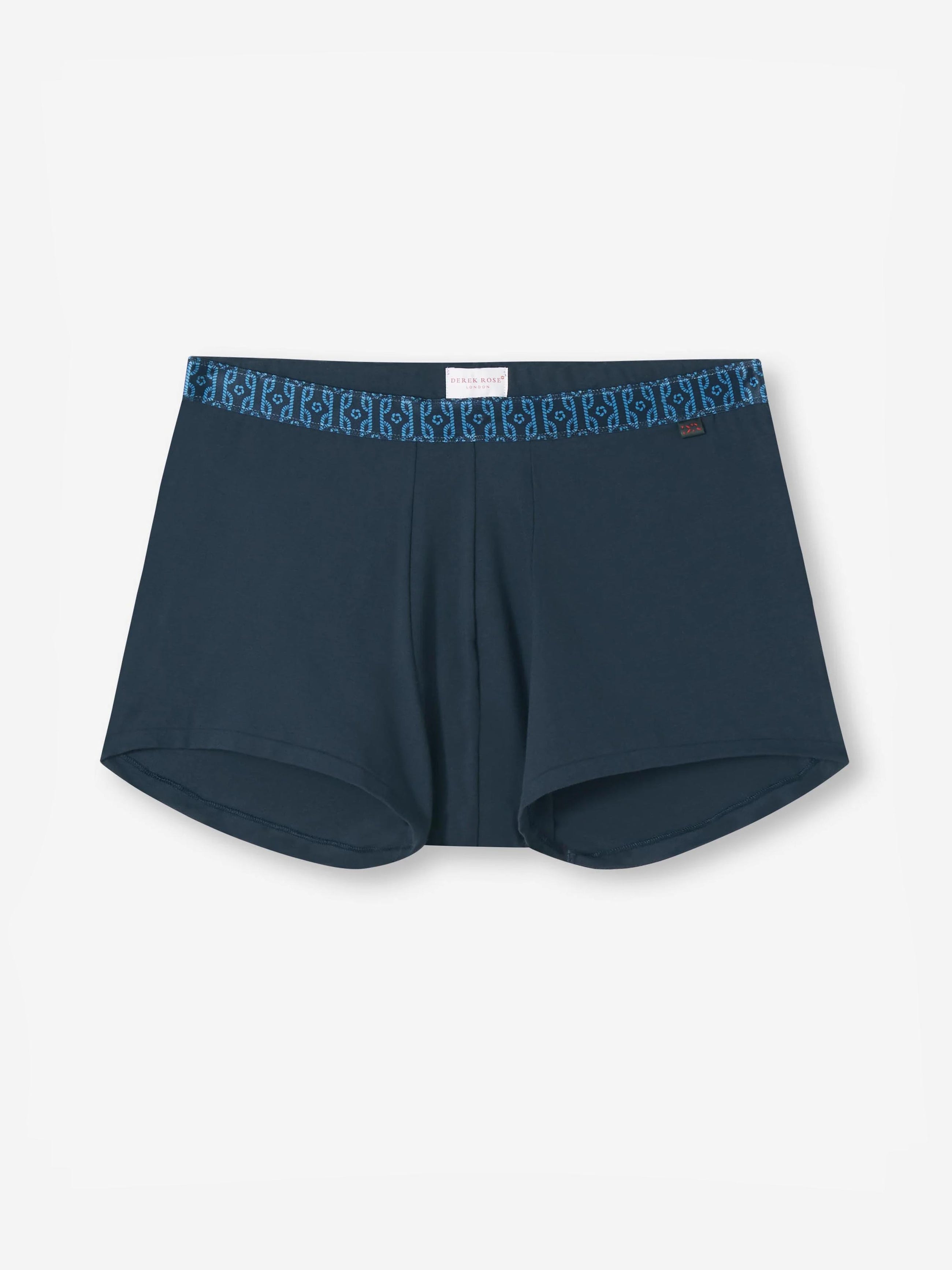 Men's Boxer Briefs Pima Cotton Stretch Navy Rope Print