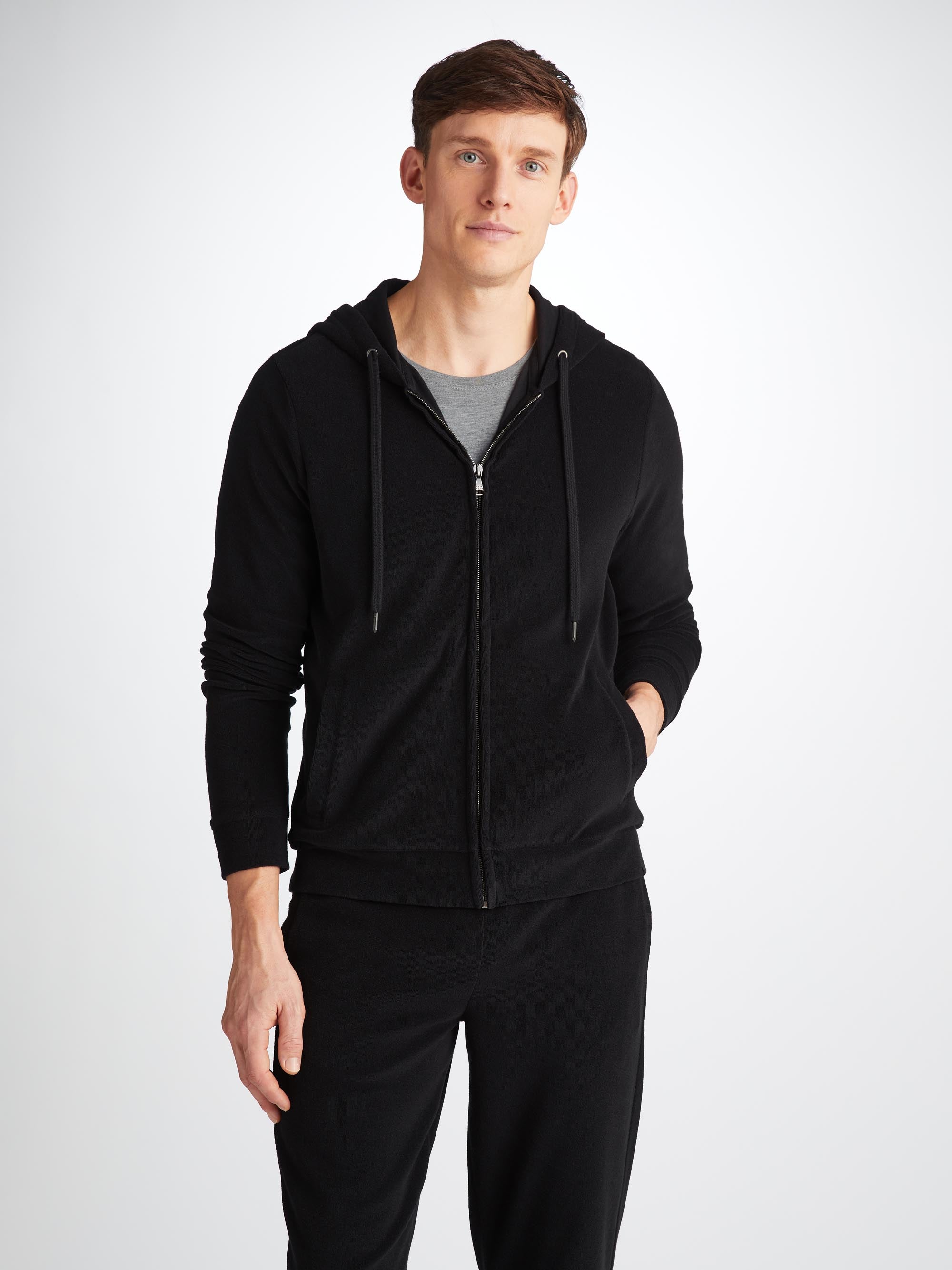 Men's Hoodie Isaac Terry Cotton Black