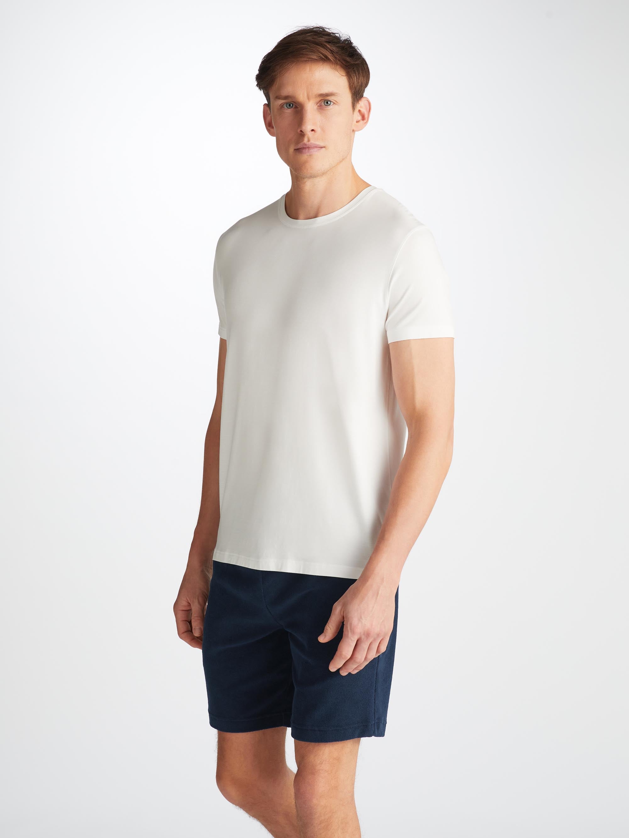 Men's Towelling Shorts Isaac Terry Cotton Navy