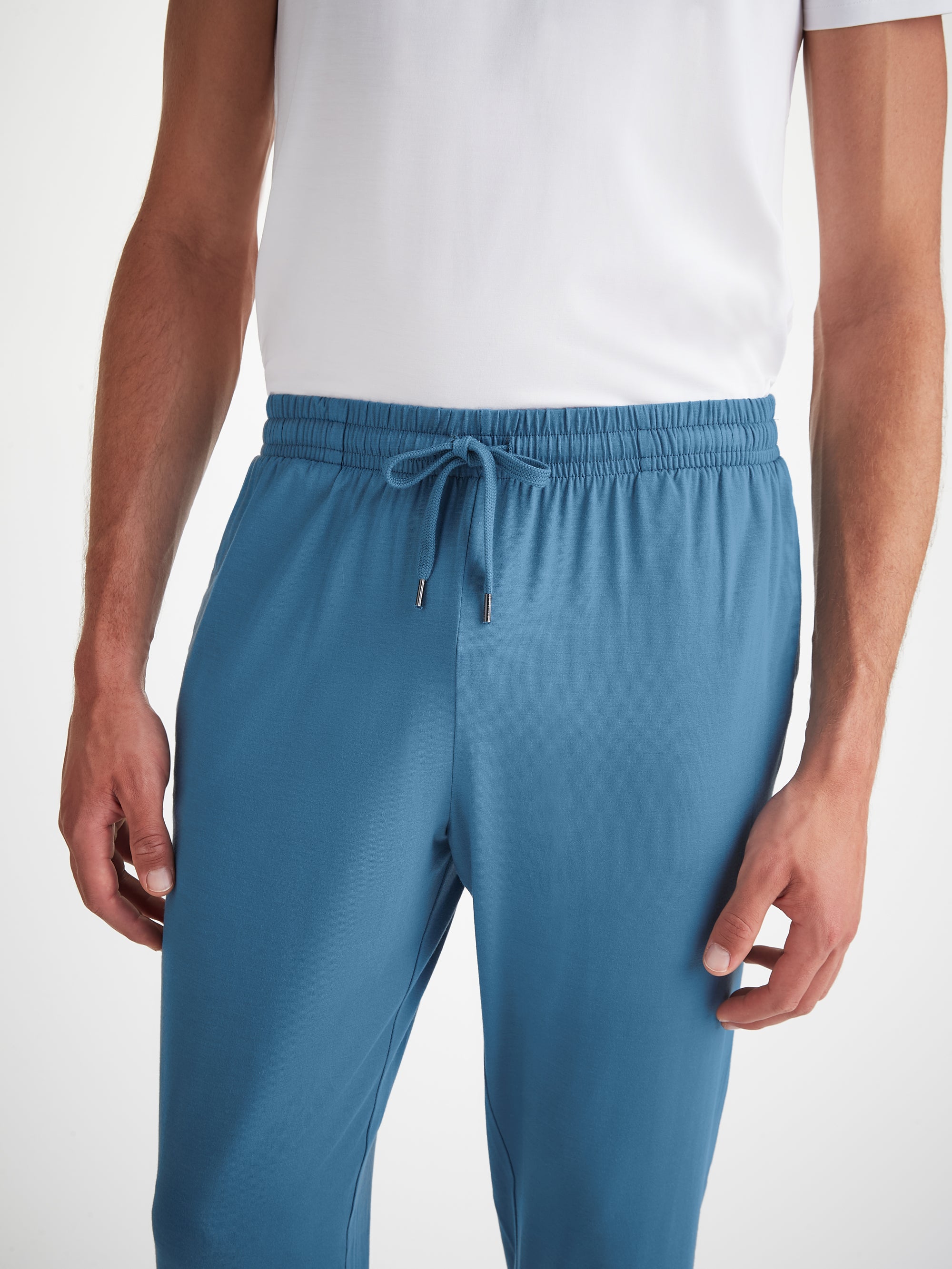 Men's Track Pants Basel Micro Modal Stretch Steel Blue