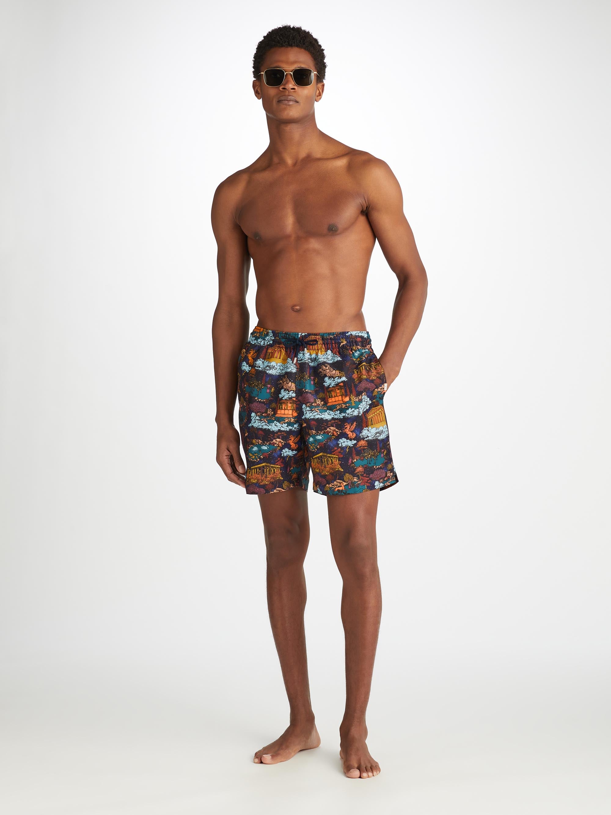 High end fashion mens swim trunks