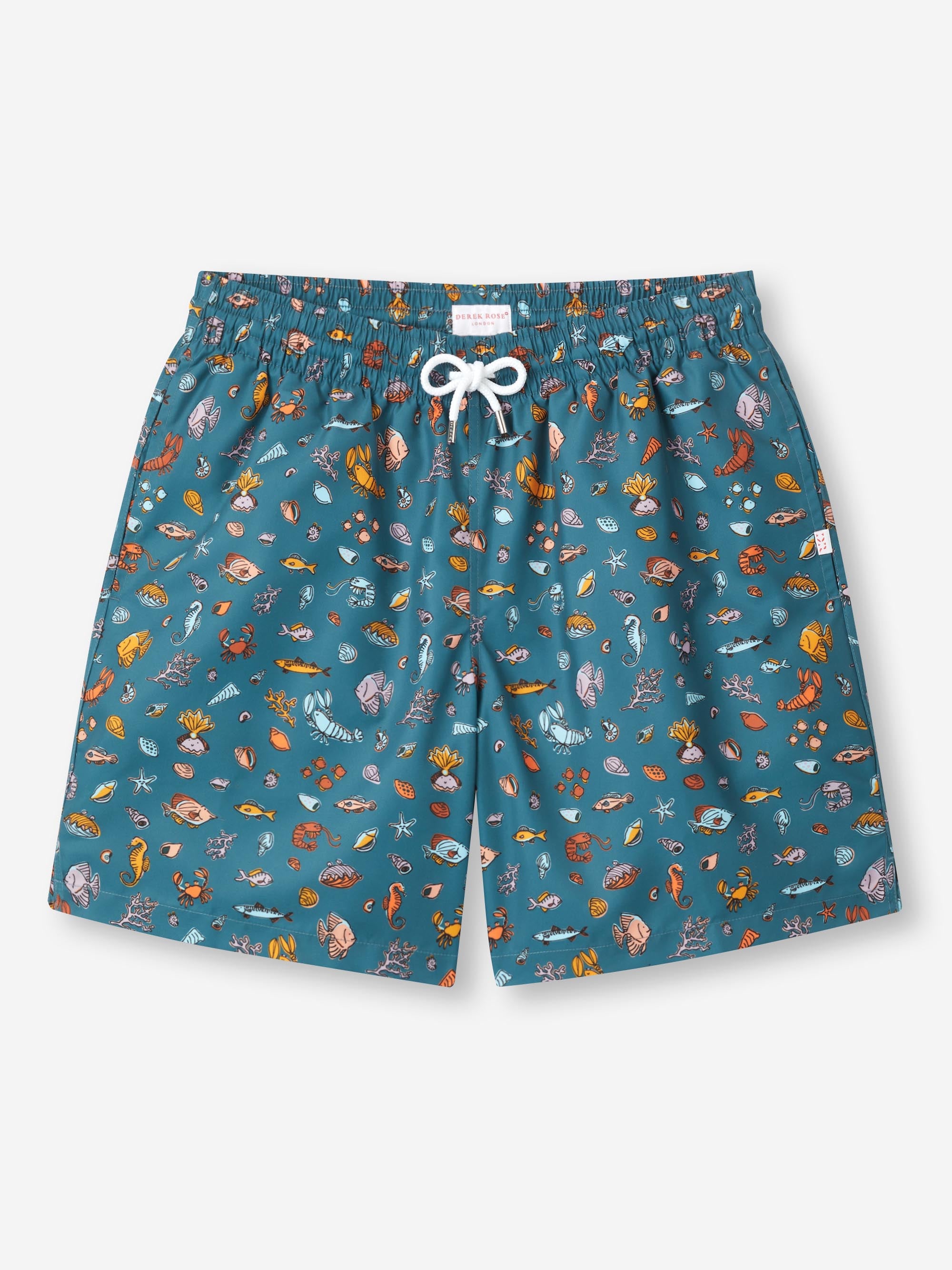 Men's Swim Shorts Blue Sea Friends Print