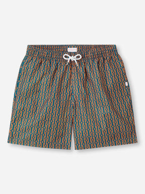 Men's Swim Shorts Blue Rope Print