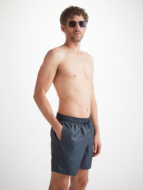 Men's Swim Shorts Navy Rope Print