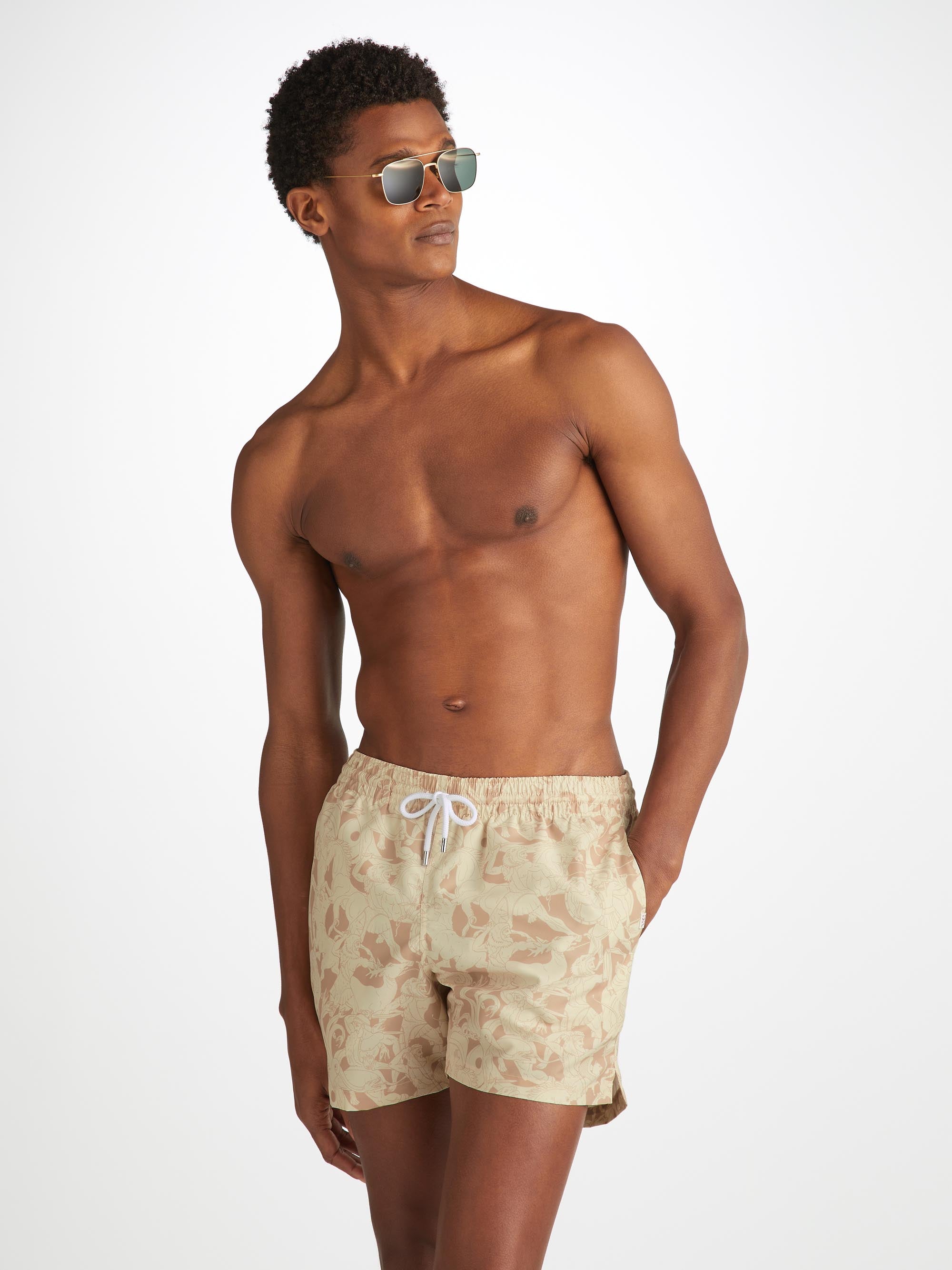 Men's Short Swim Shorts Maui 64 Sand