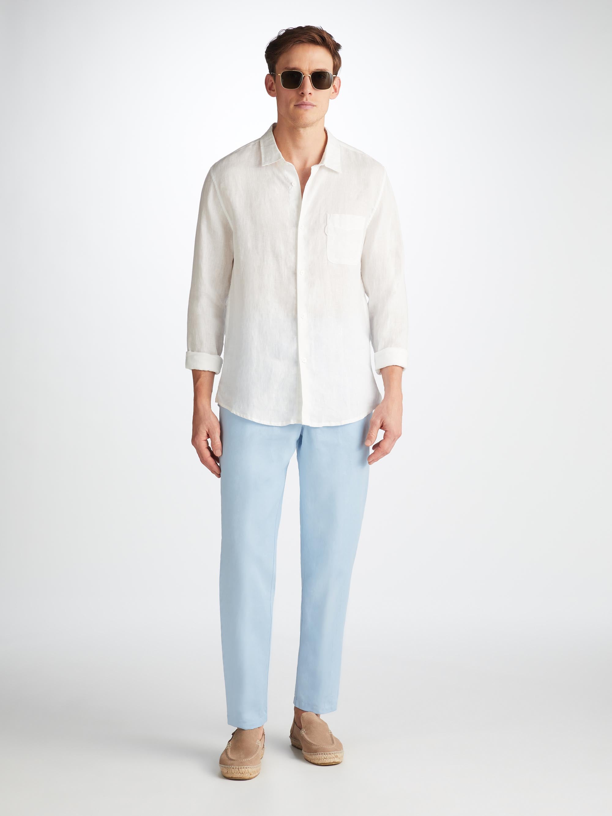 Men's Trousers Sydney Linen Blue