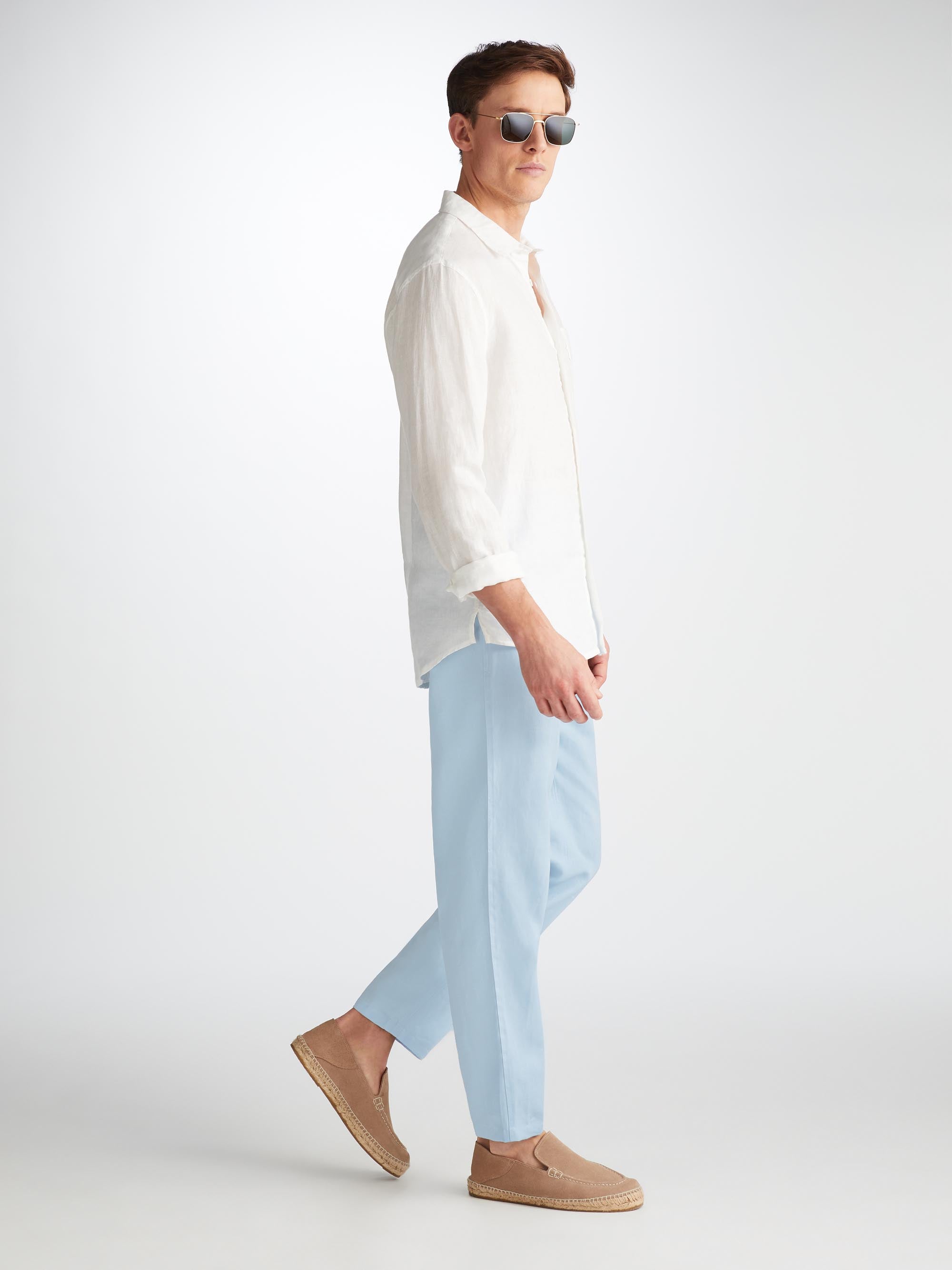 Men's Trousers Sydney Linen Blue