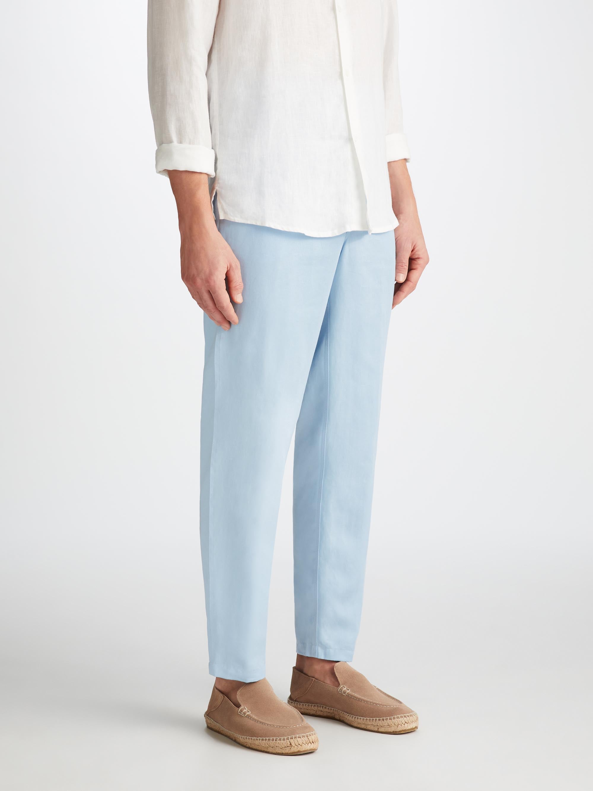 Men's Trousers Sydney Linen Blue