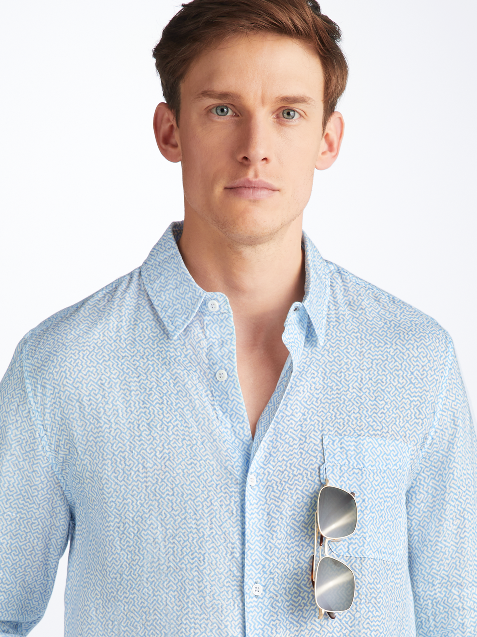 Men's Shirt Milan 24 Linen Blue