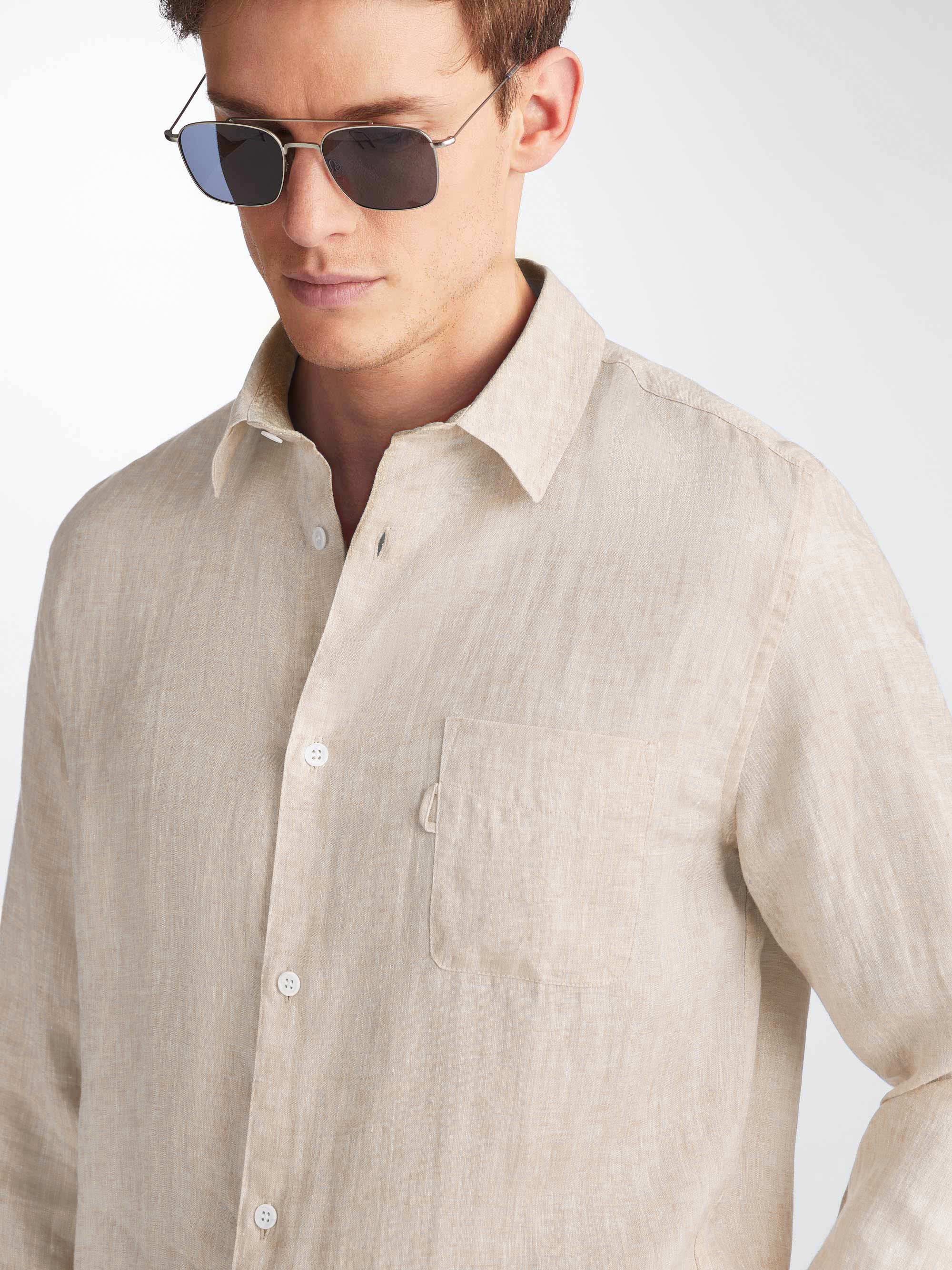 Men's Shirt Monaco Linen Sand