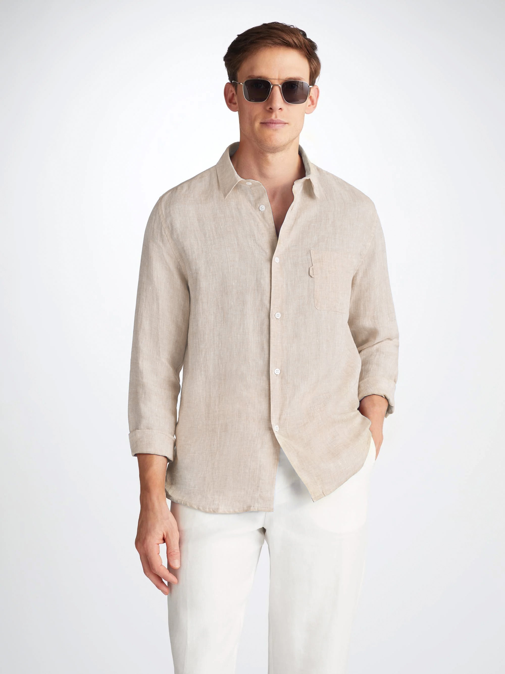 Men's Shirt Monaco Linen Sand