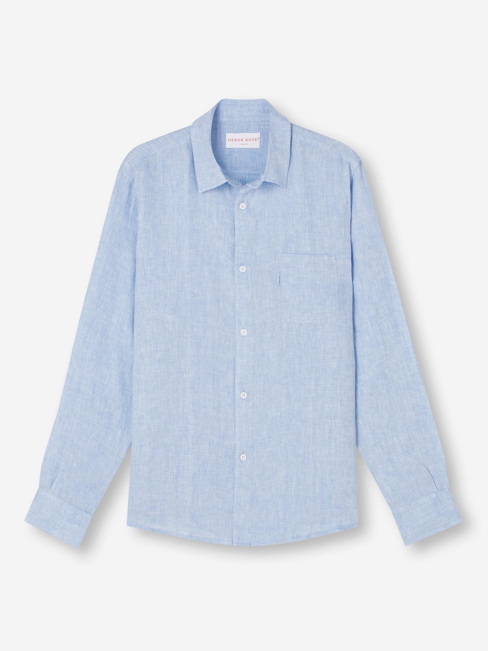 Men's Shirt Monaco Linen Blue