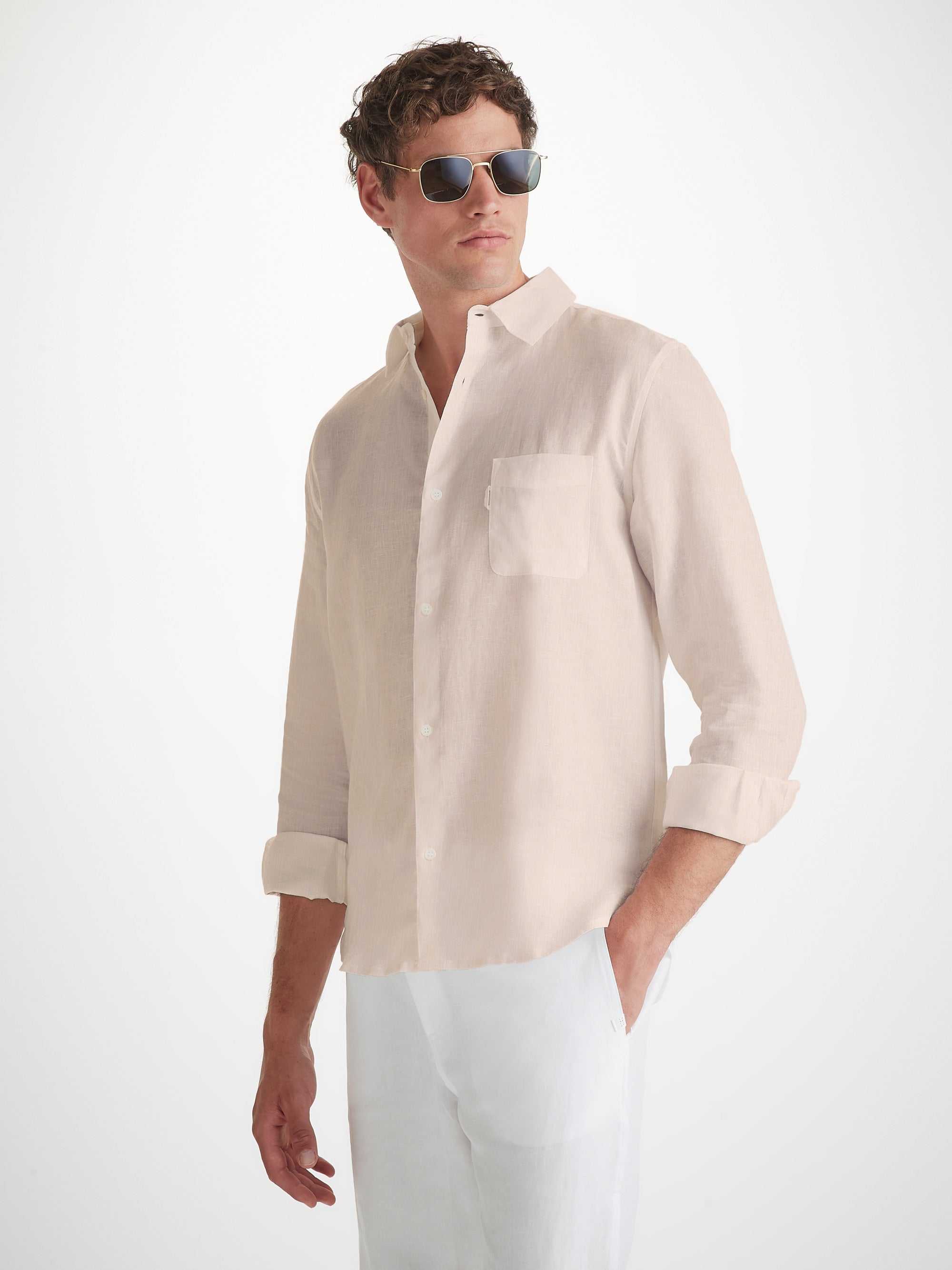 Men's Shirt Monaco Linen Sand