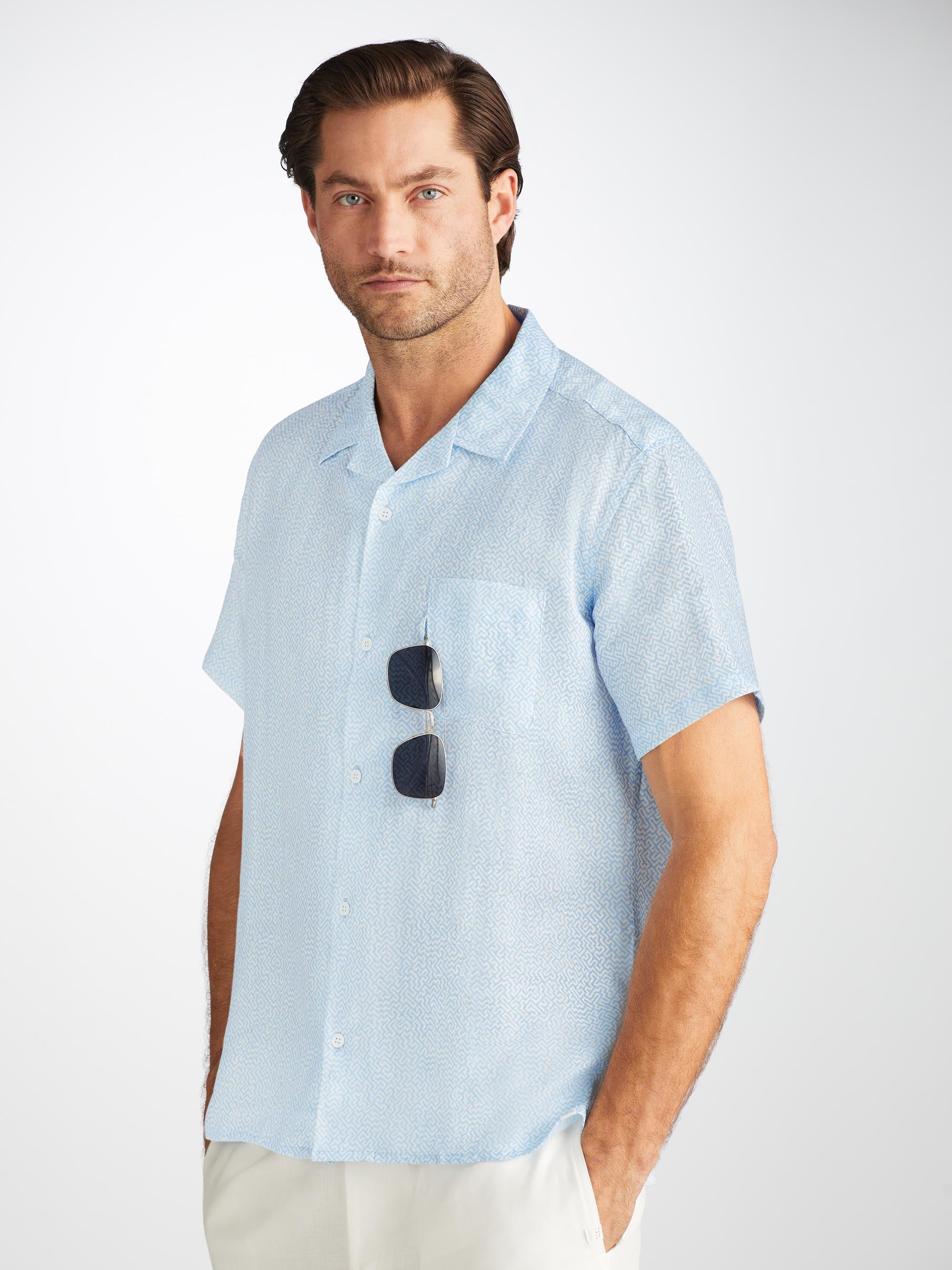 Men's Shirt Milan 24 Linen Blue