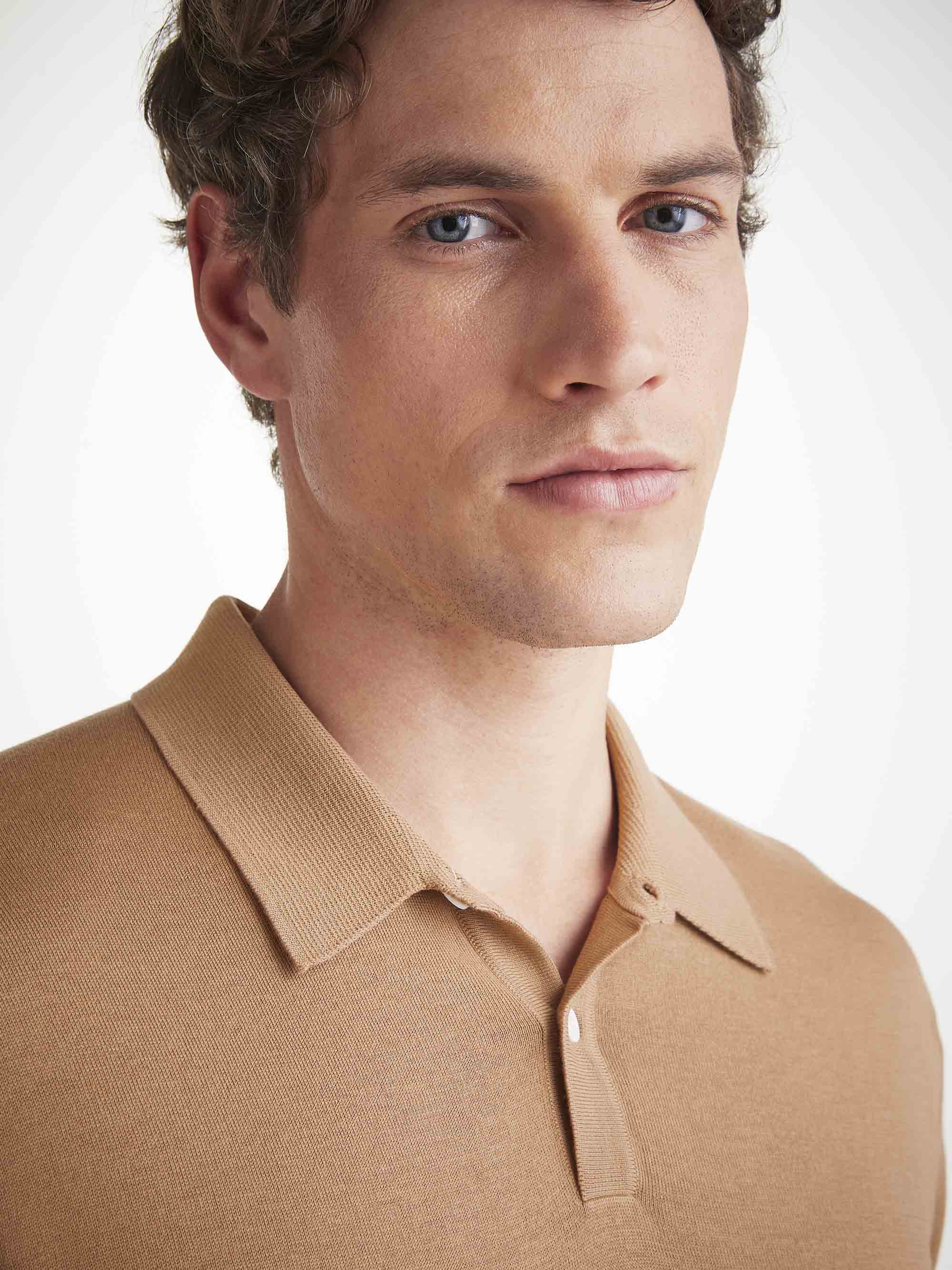 Men's Polo Shirts Jacob Sea Island Cotton Camel