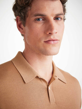 Men's Polo Shirts Jacob Sea Island Cotton Camel