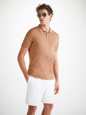 Men's Polo Shirts Jacob Sea Island Cotton Camel