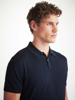 Men's Polo Shirt Jacob Sea Island Cotton Navy