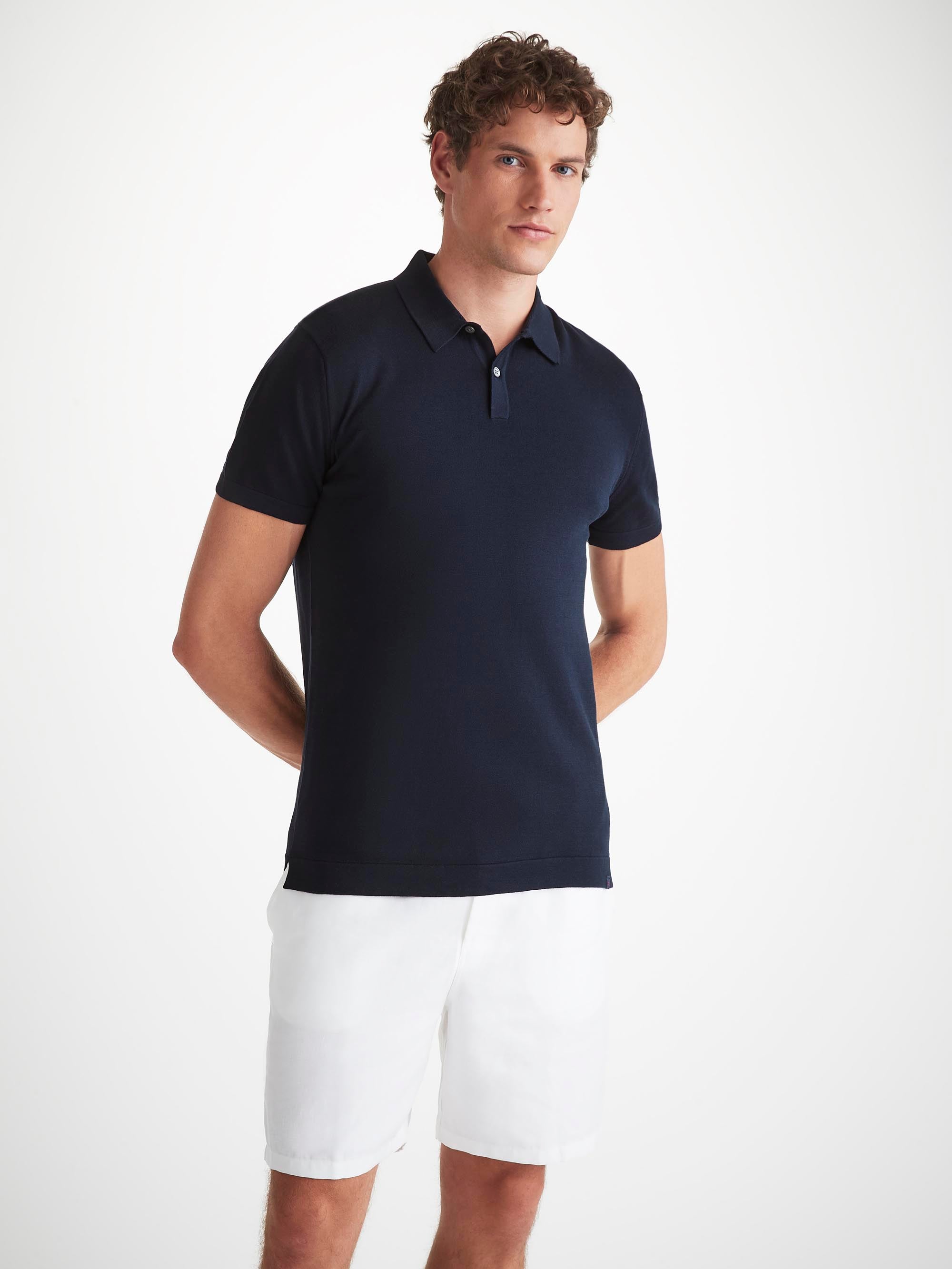 Men's Polo Shirt Jacob Sea Island Cotton Navy