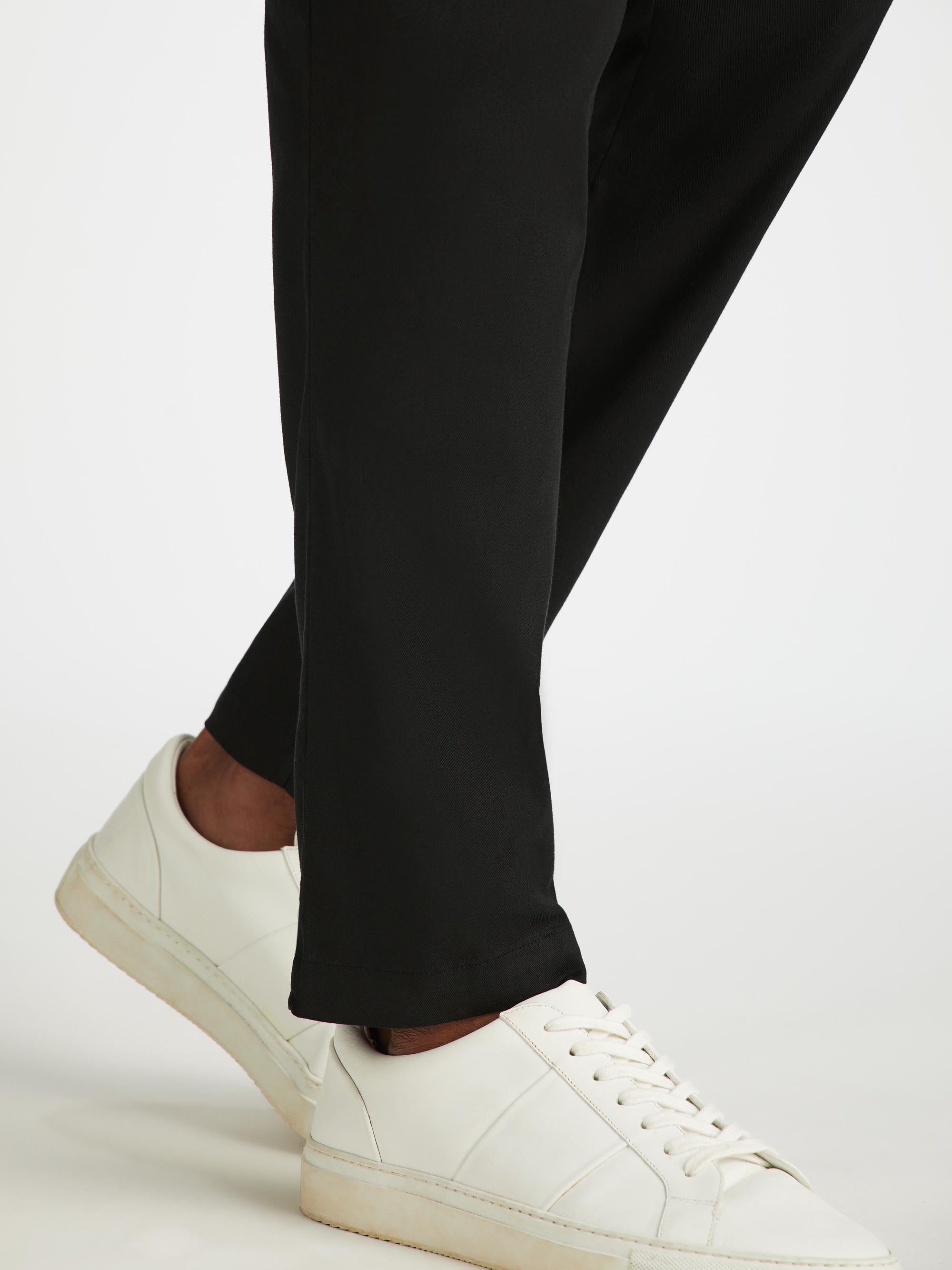 Men's Trousers Harris Lyocell Cotton Black