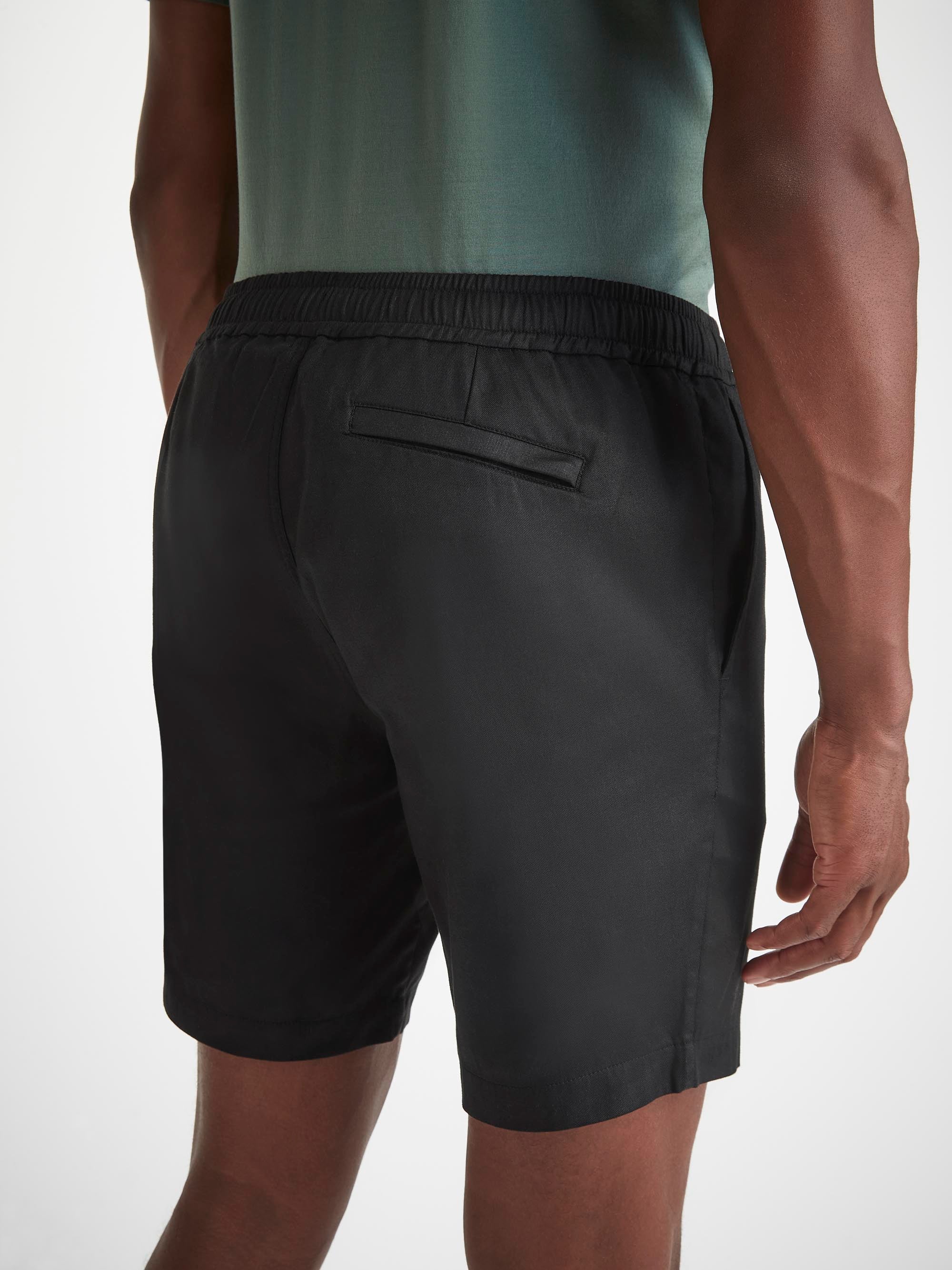 Men's Shorts Harris Lyocell Cotton Black