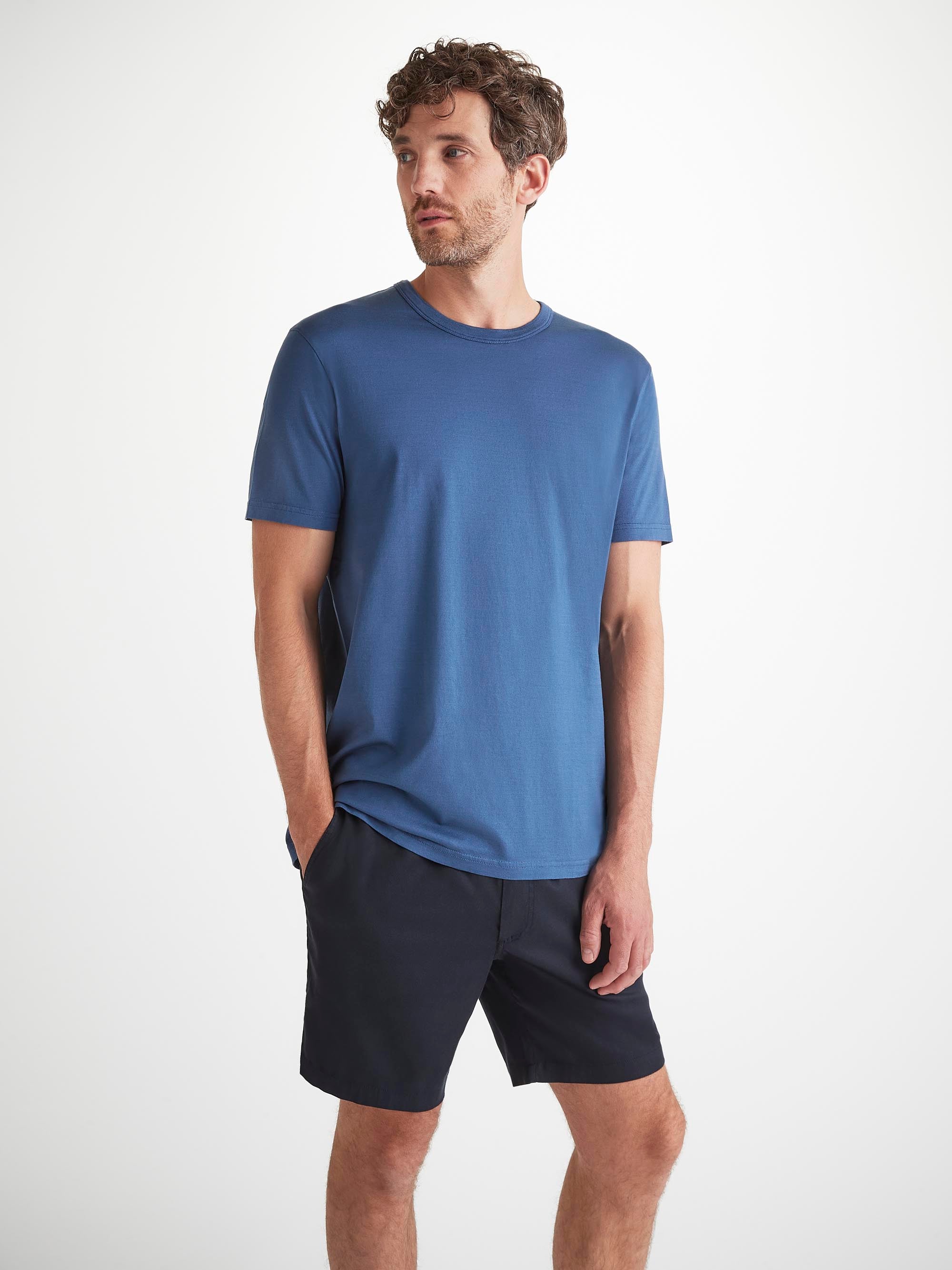 Men's Shorts Harris Lyocell Cotton Navy