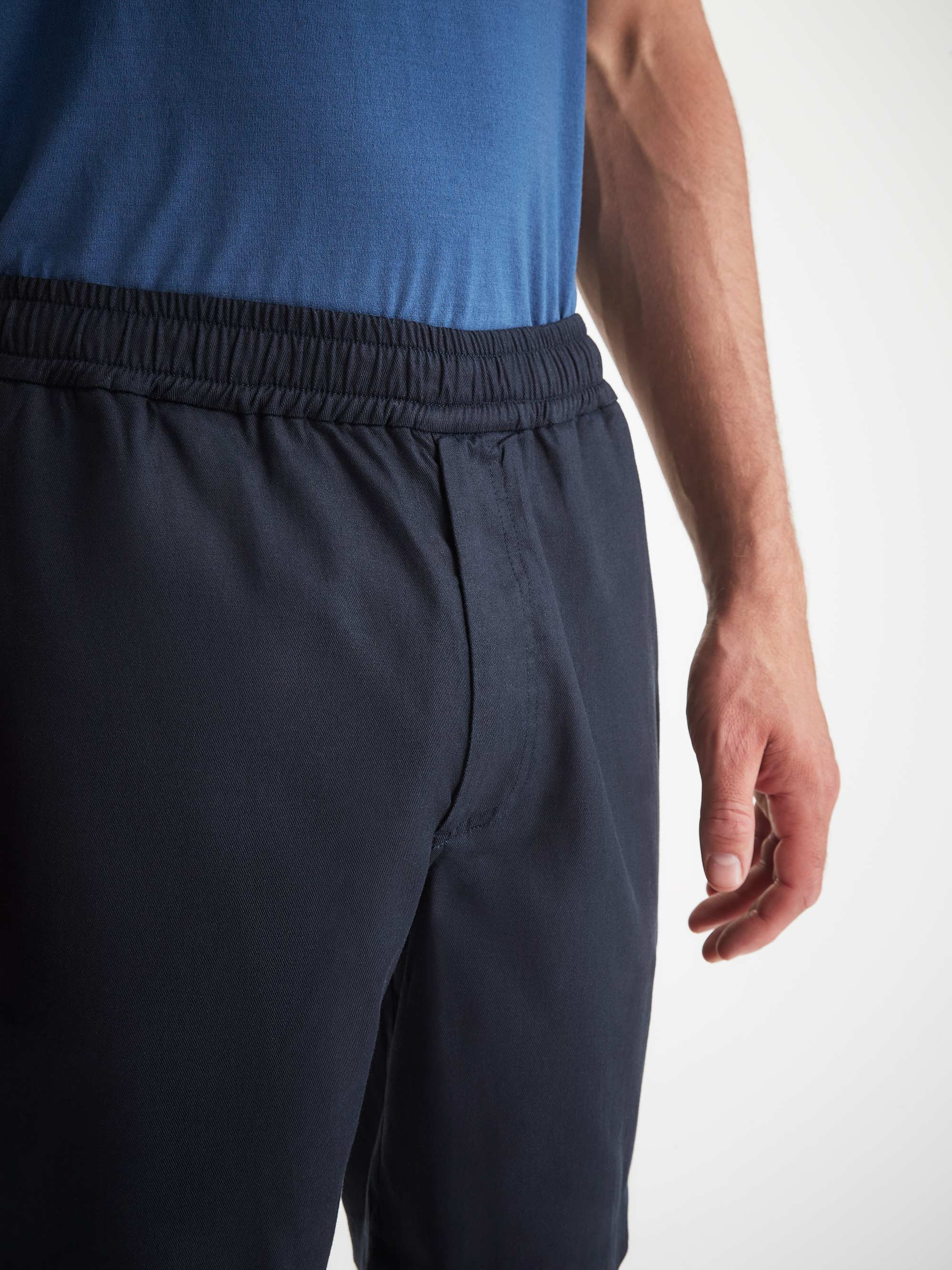 Men's Shorts Harris Lyocell Cotton Navy