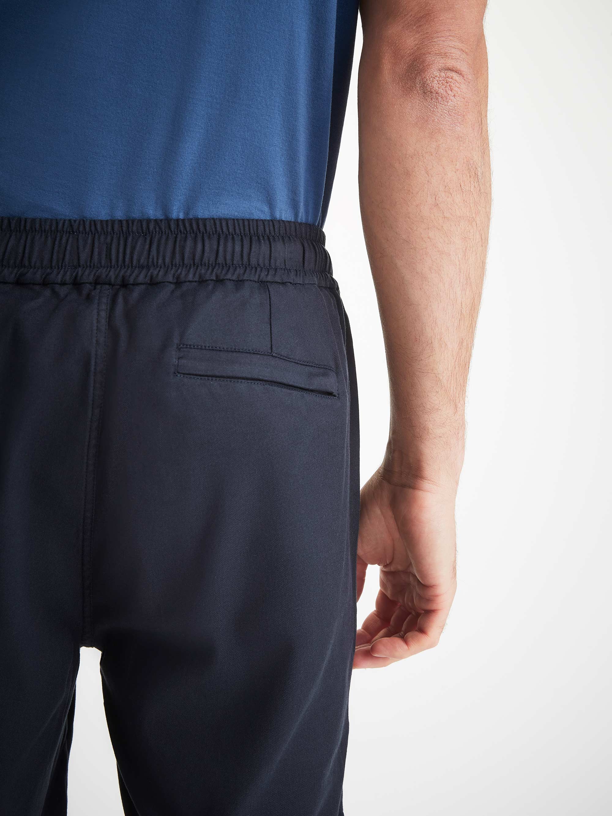 Men's Shorts Harris Lyocell Cotton Navy