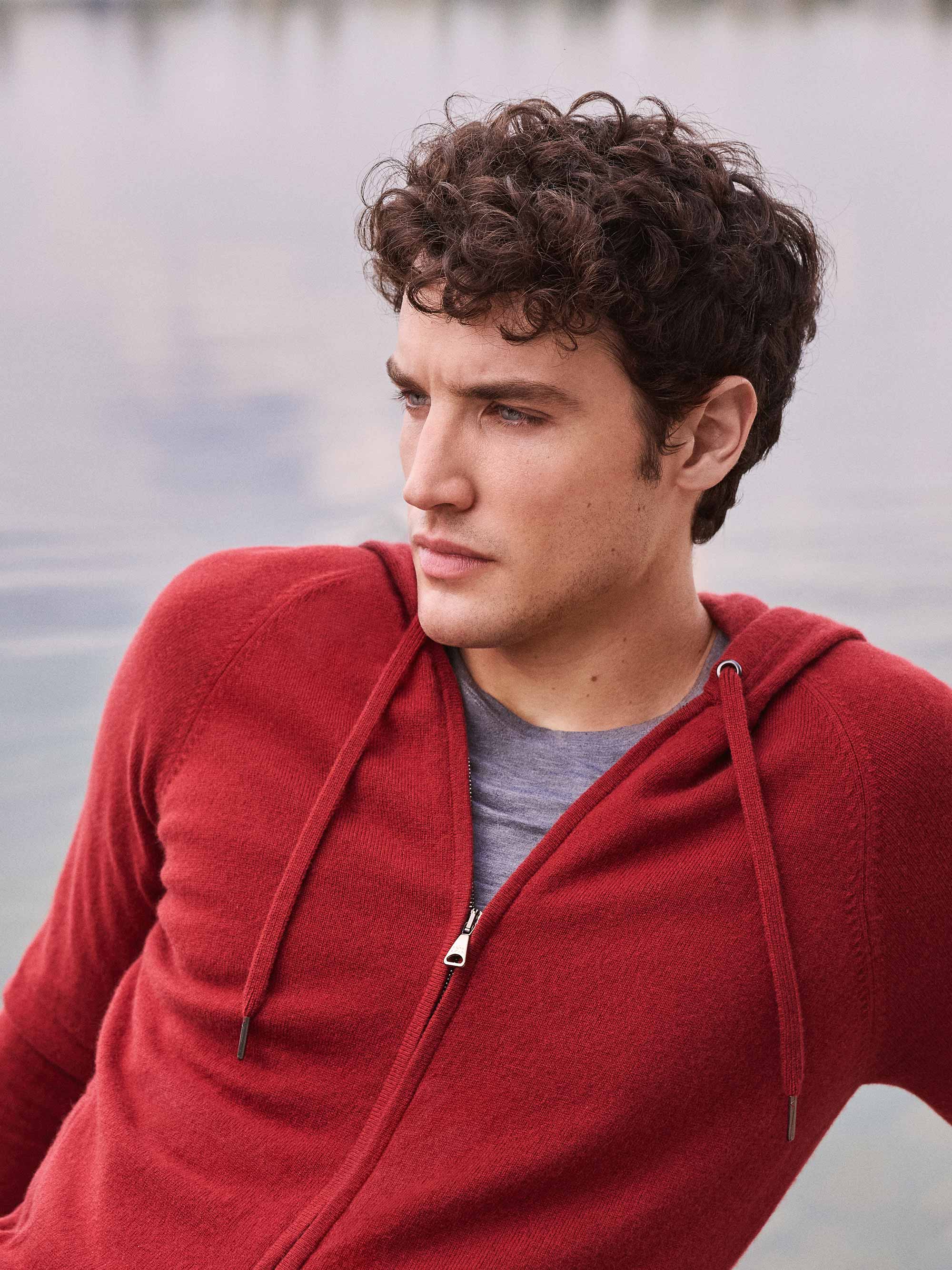 Men's Hoodie Finley Cashmere Cardinal Red