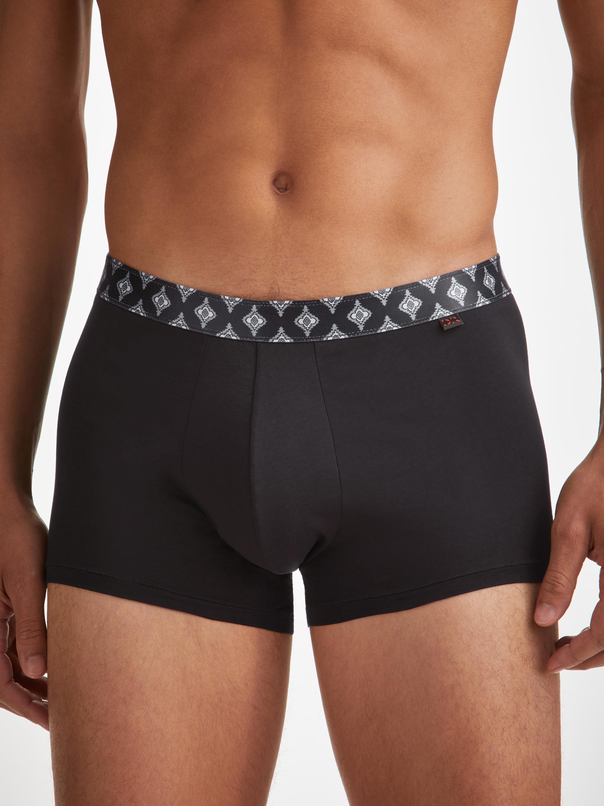 Men's Boxer Briefs Band 61 Pima Cotton Stretch Black