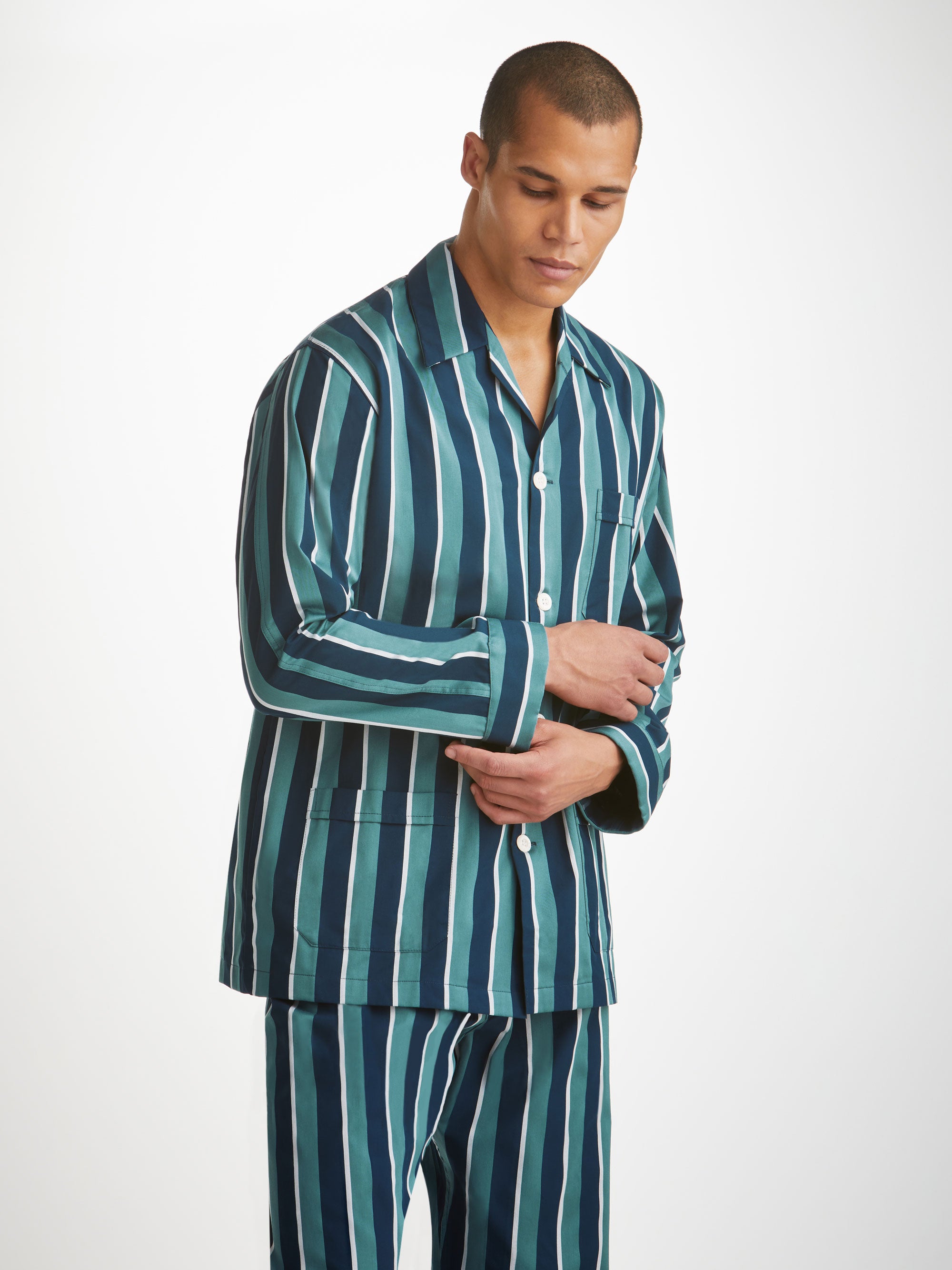 Men's Classic Fit Pyjamas Royal 221 Cotton Teal