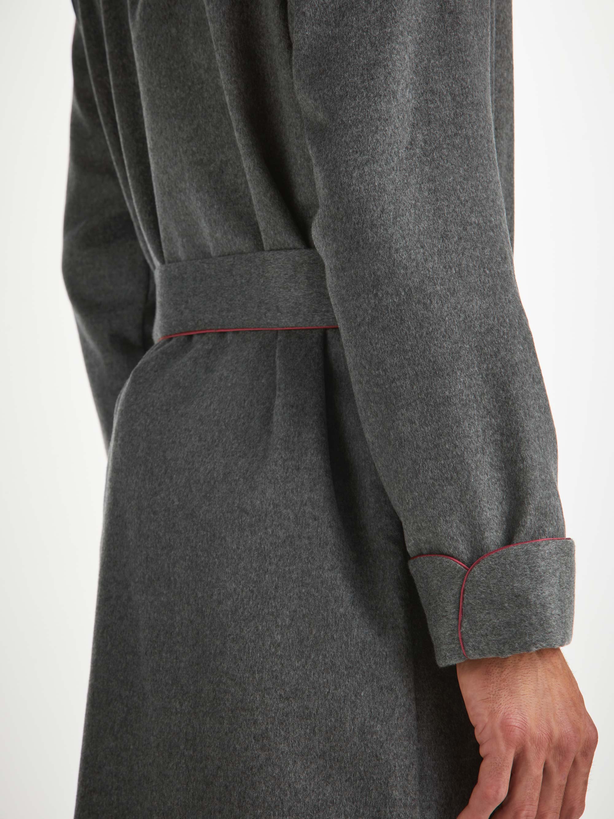 Men's Dressing Gown Duke Cashmere Charcoal