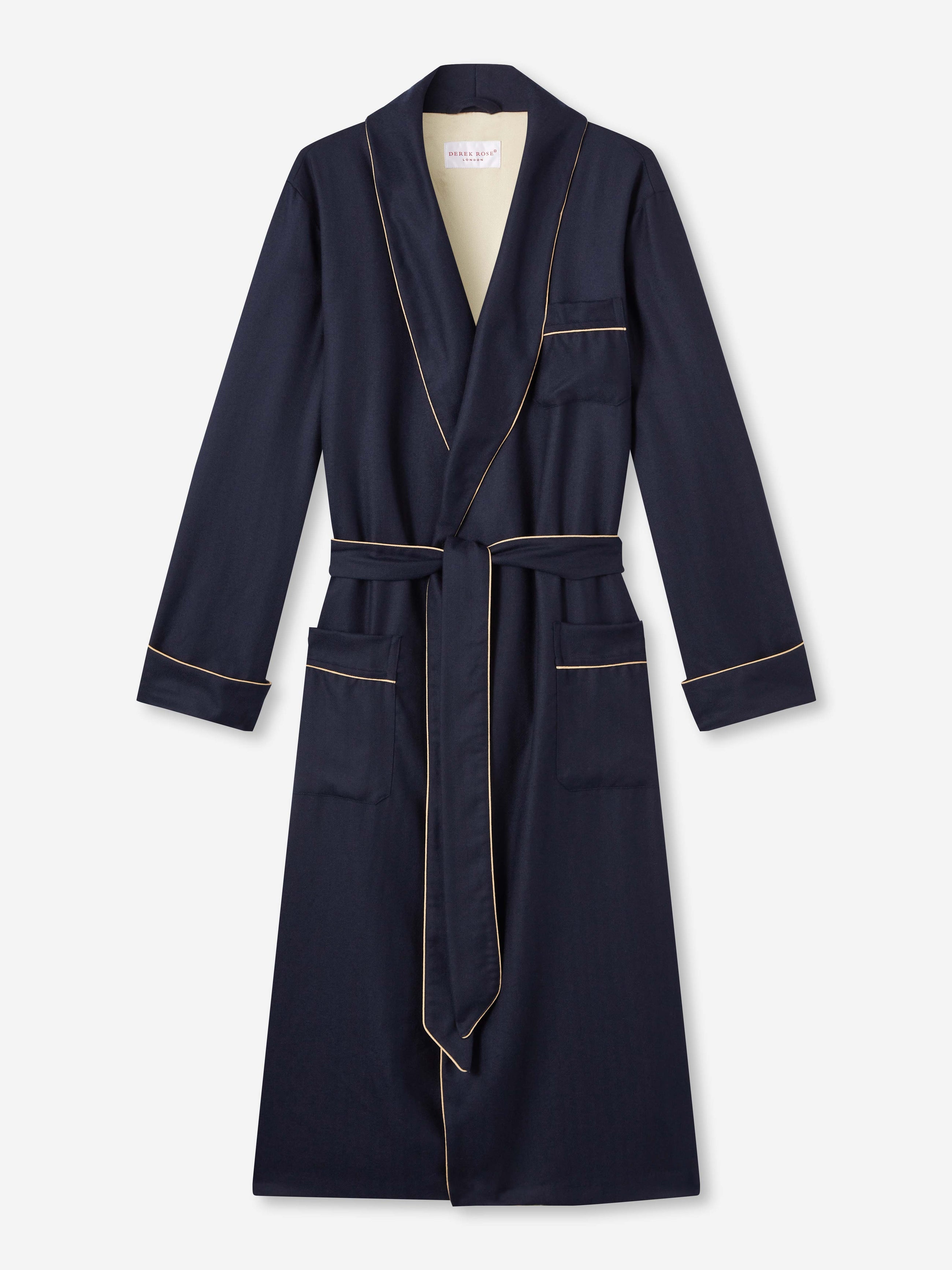 [[Men's Dressing Gown Duke Cashmere Navy (Size)]]