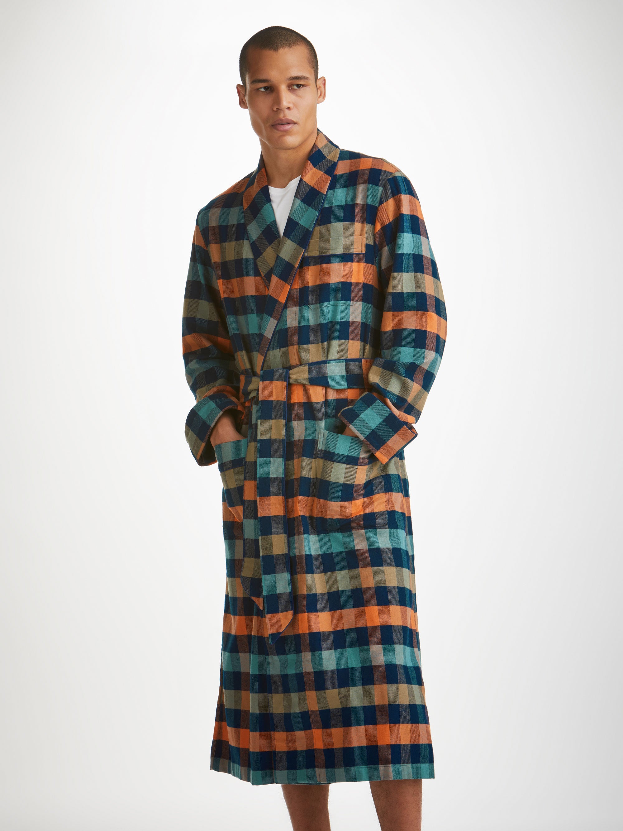 Men's Robe Kelburn 40 Brushed Cotton Multi