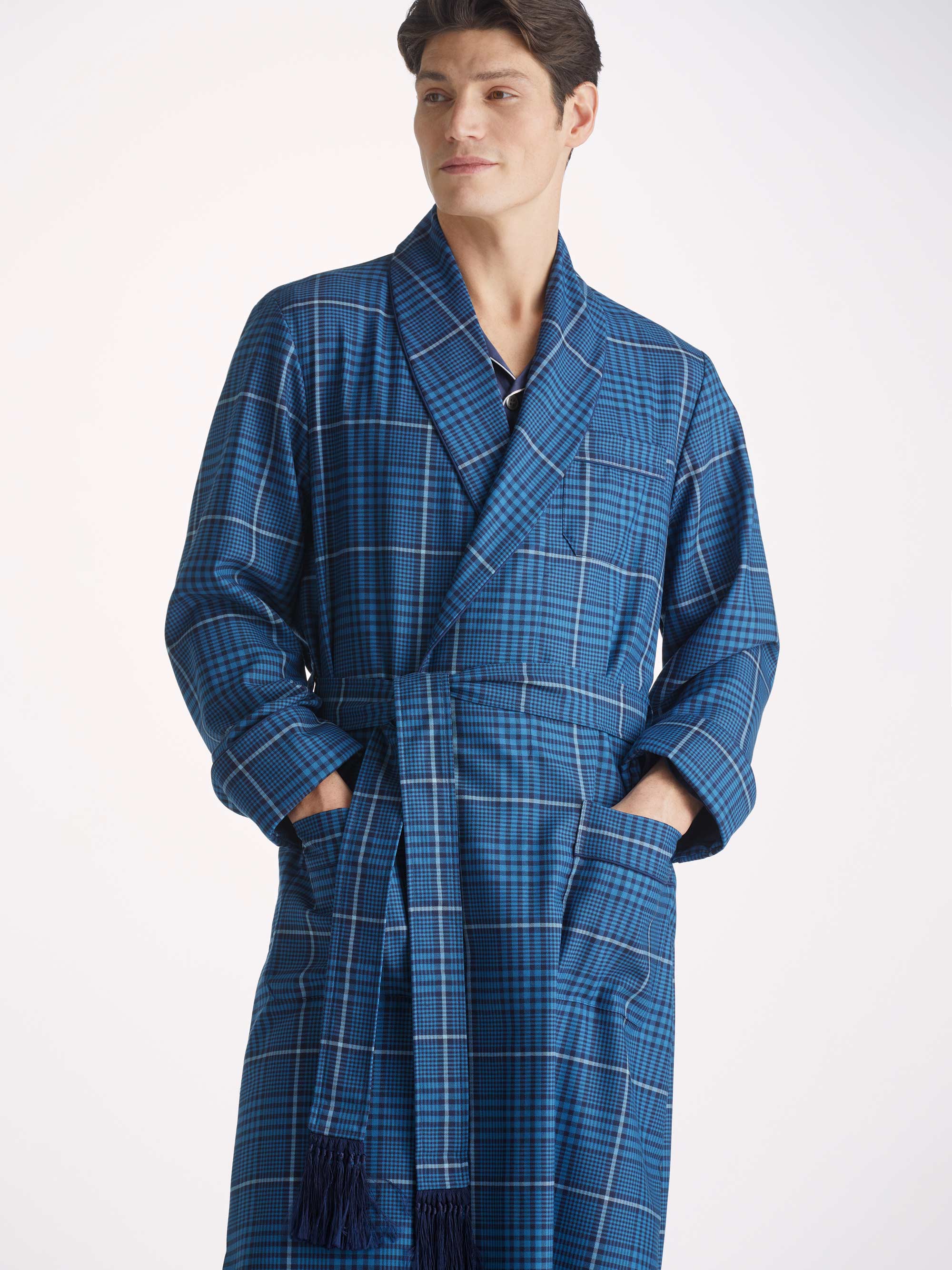 Men's Robe York 43 Wool Blue