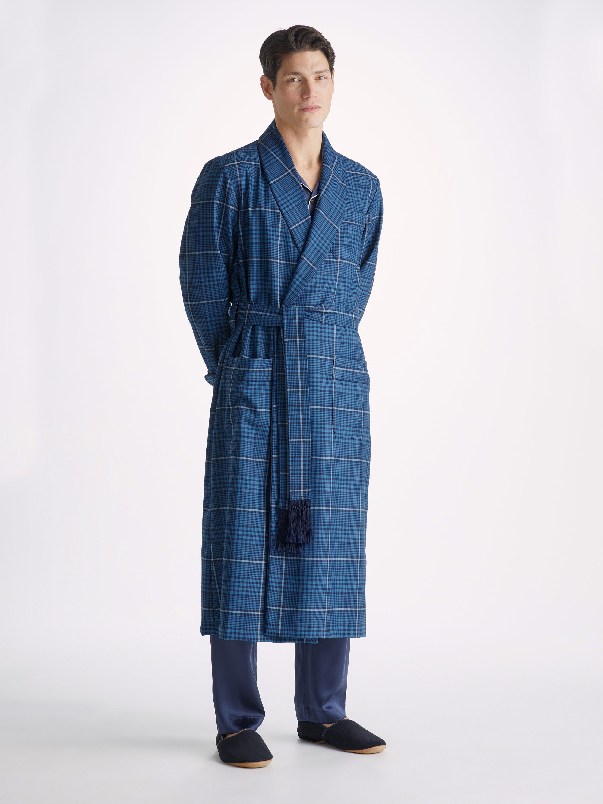 Men's Robe York 43 Wool Blue