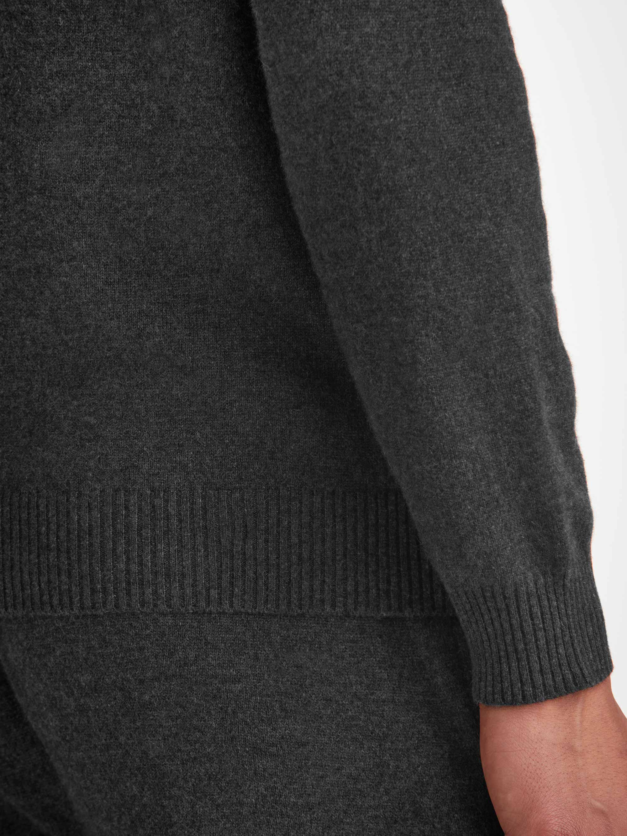 Men's Half-Zip Sweater Finley Cashmere Charcoal